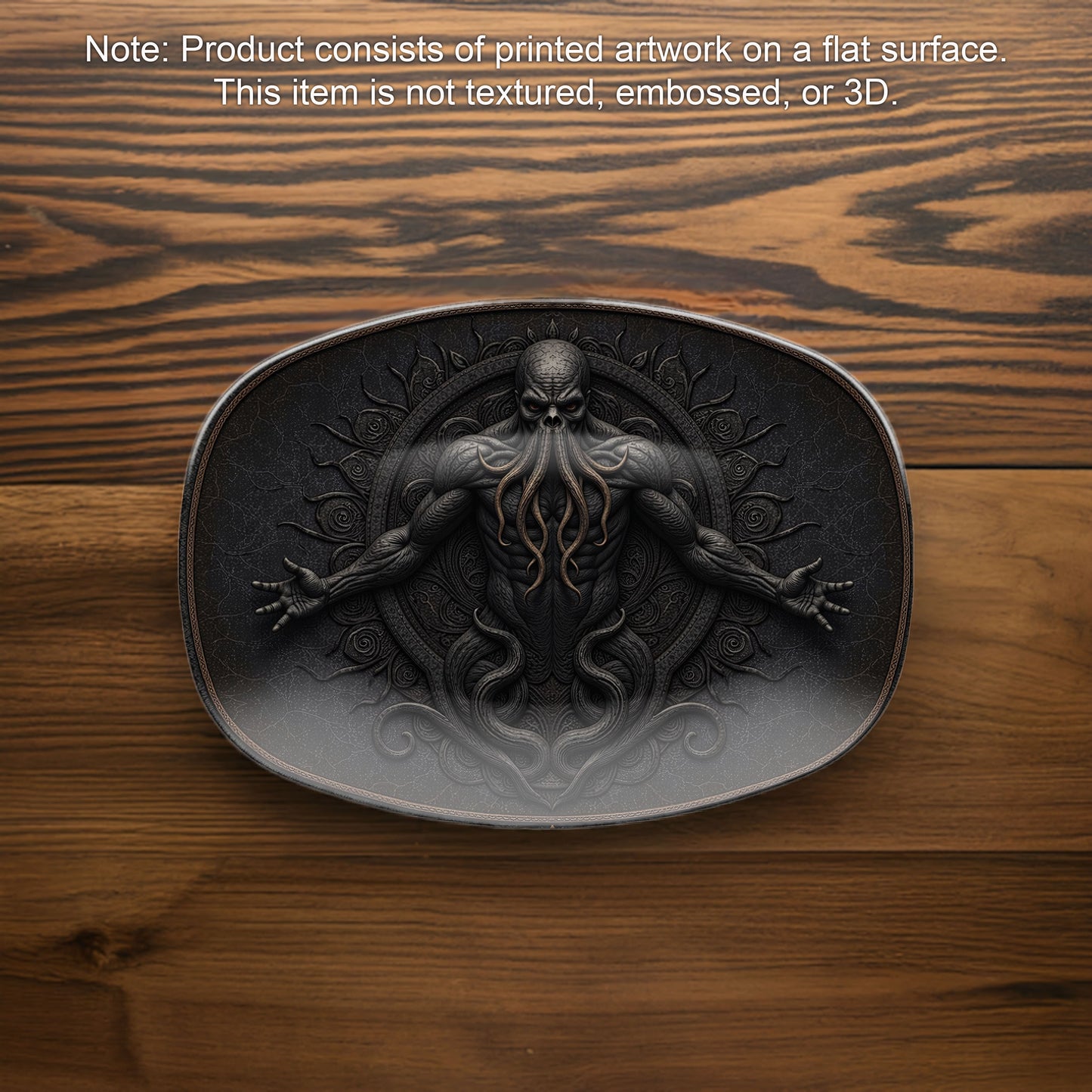 Dark Cthulhu Gothic Oval Platter – Personalized Horror Serving Tray