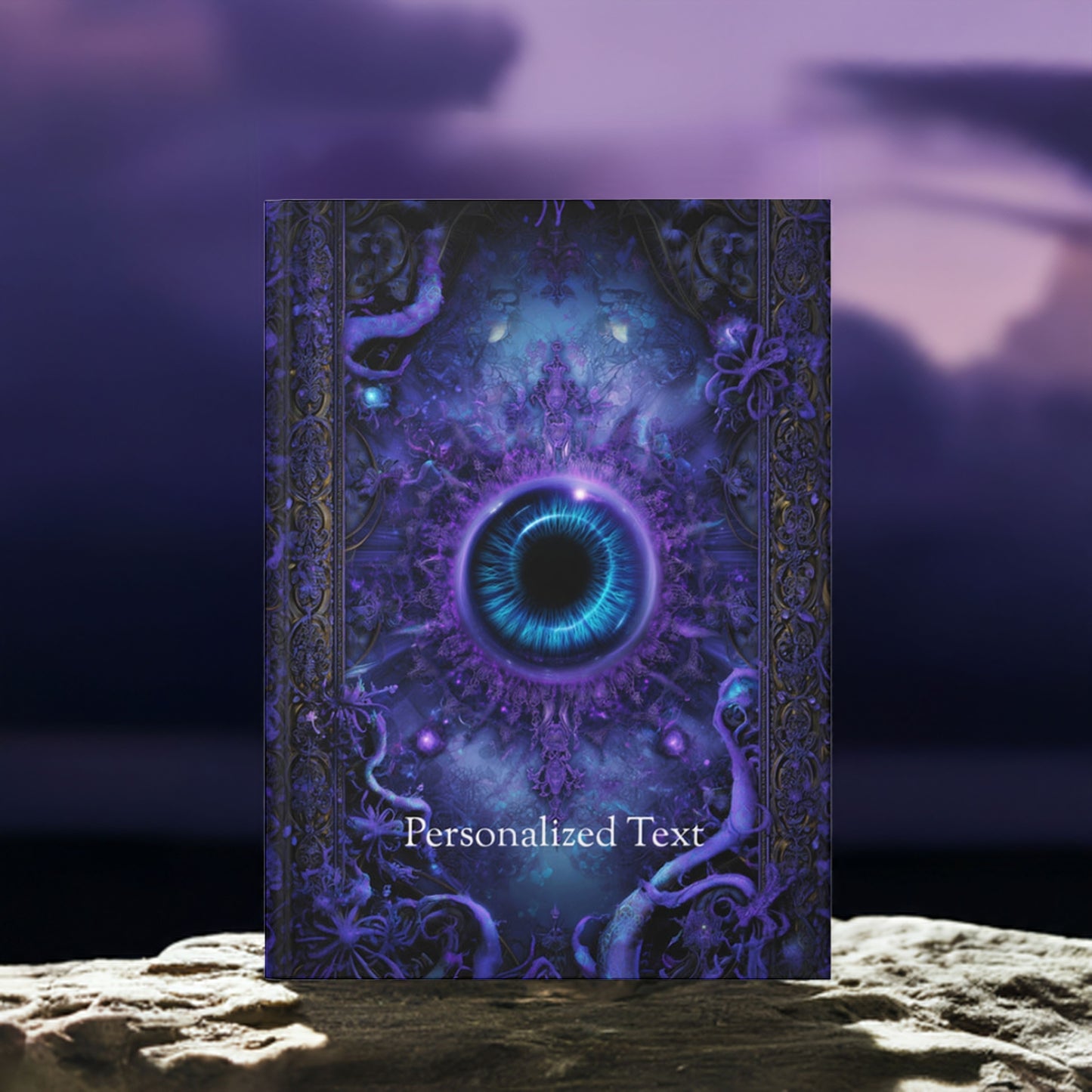 Mystic Third Eye Journal - Personalized Visionary Notebook in Deep Purple
