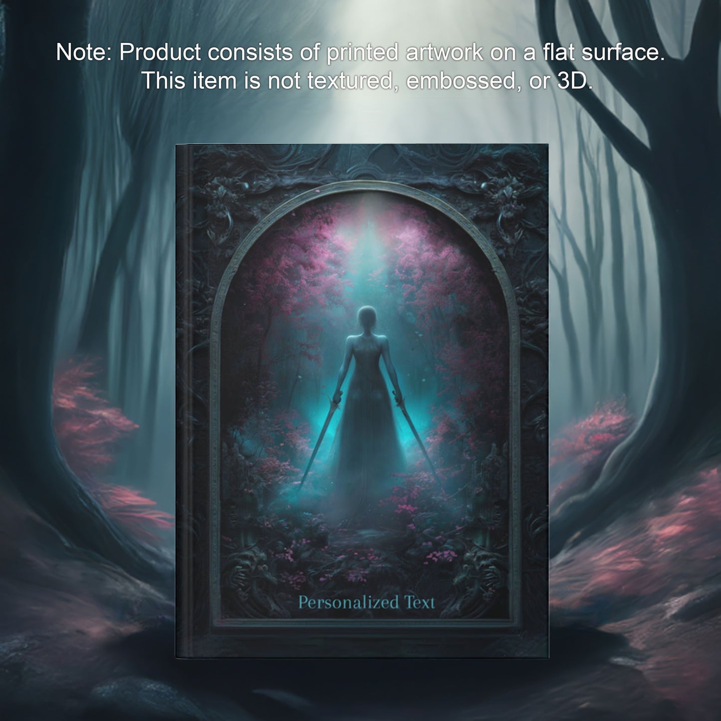 Mystic Warrior Notebook - Personalized Fantasy Journal with Dual Blades