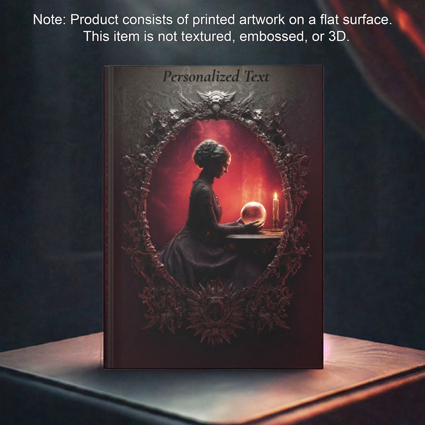 Gothic Seer Crystal Ball Notebook - Personalized Mystical Journal