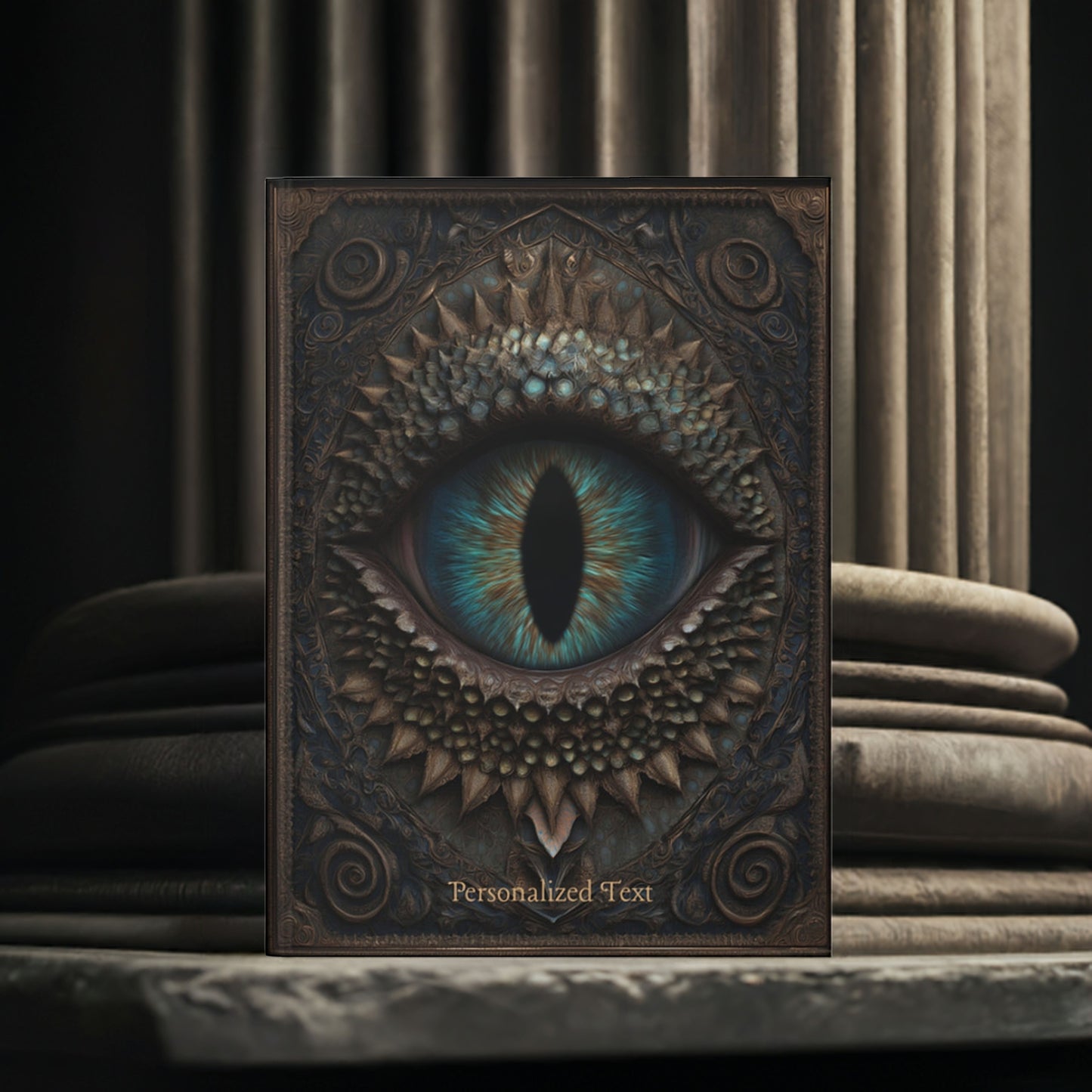 Personalized Dragon Eye Notebook - Fantasy Journal with Custom Text
