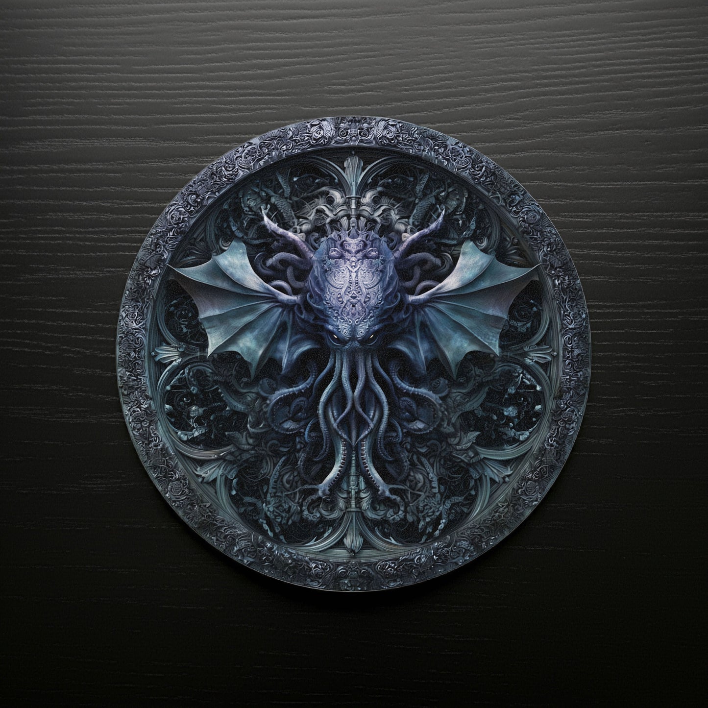 Eldritch Cthulhu Coaster - Lovecraftian Tentacle Horror Art with Cork Backing