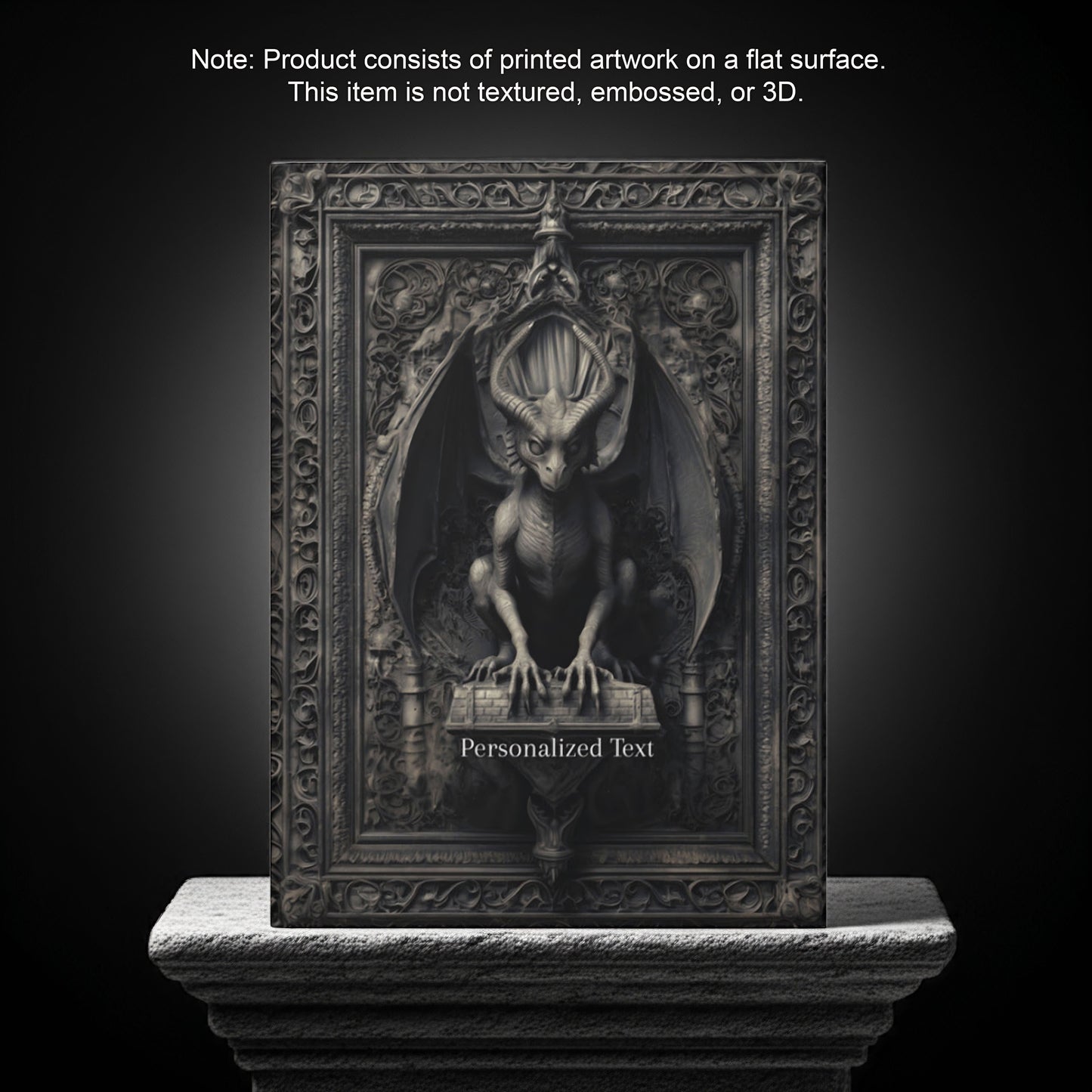 Gothic Dragon Guardian Journal - Custom Fantasy Notebook with Personalized Text