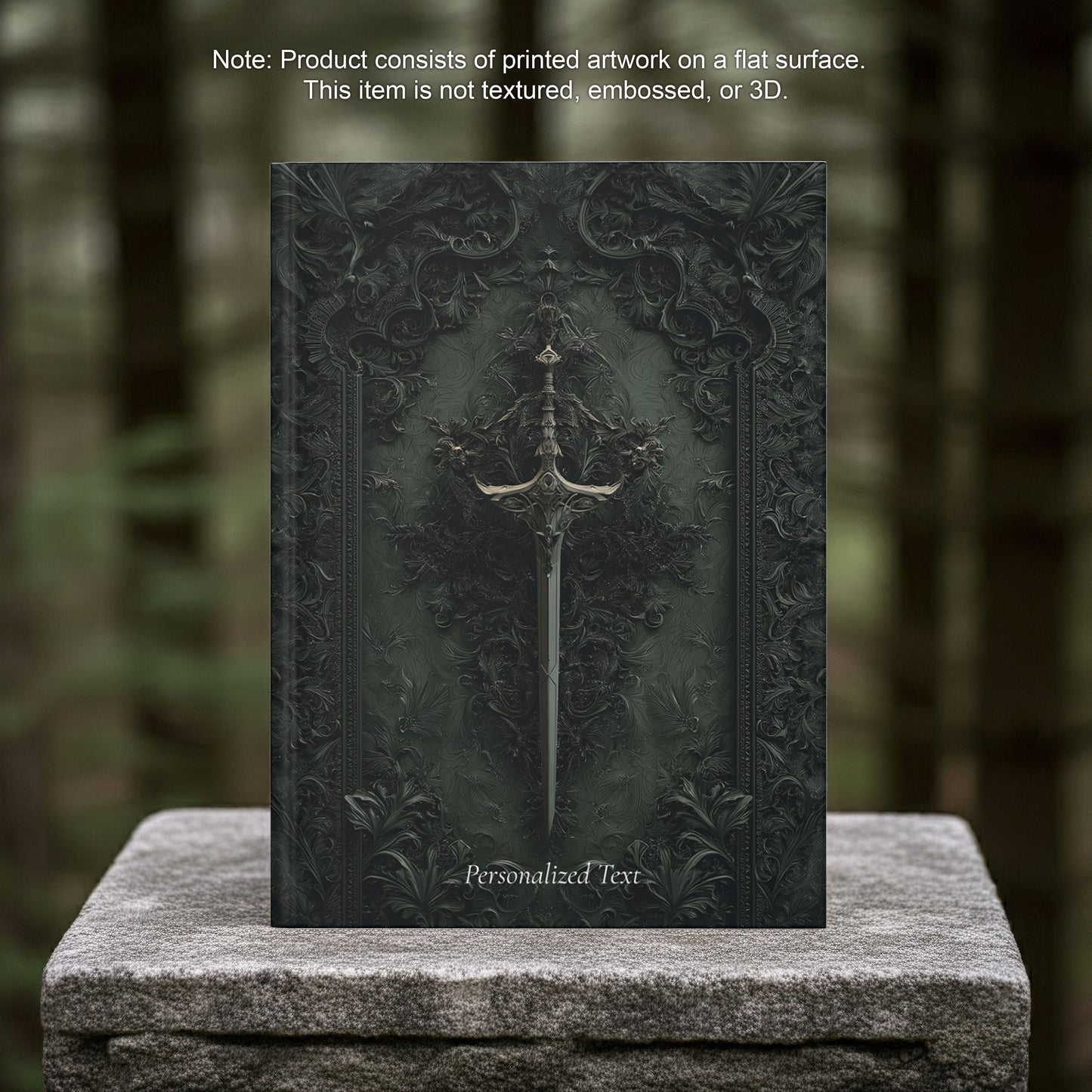 Gothic Sword Journal - Personalized Dark Fantasy Notebook for Writing & Sketching