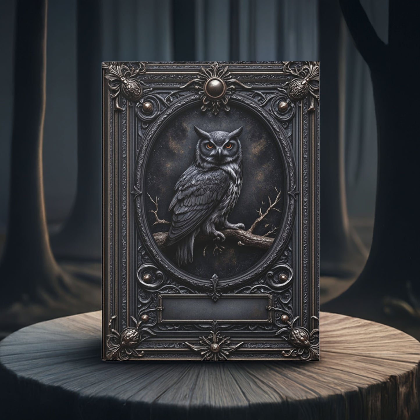 Mystic Owl Gothic Notebook - Personalized Journal