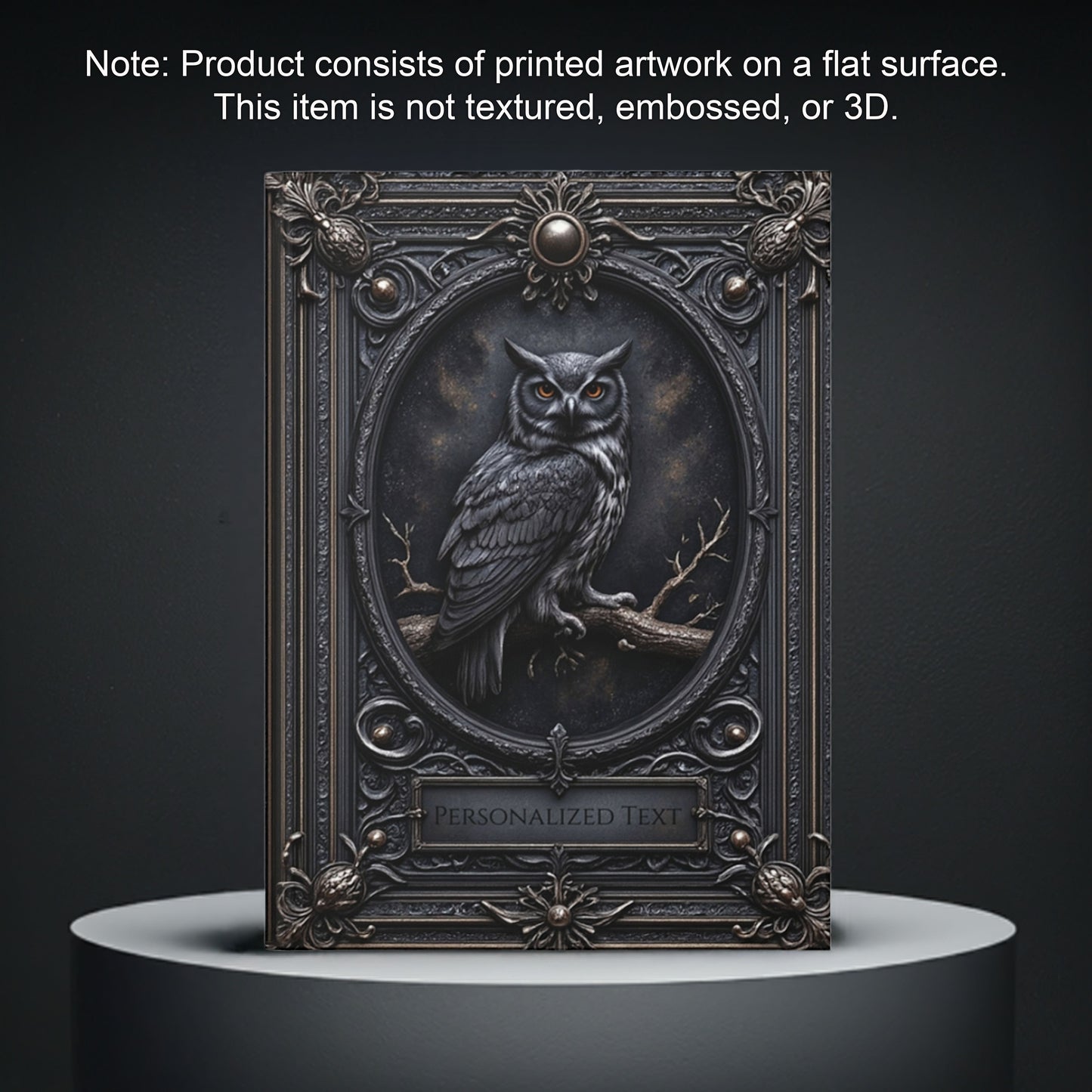 Mystic Owl Gothic Notebook - Personalized Journal