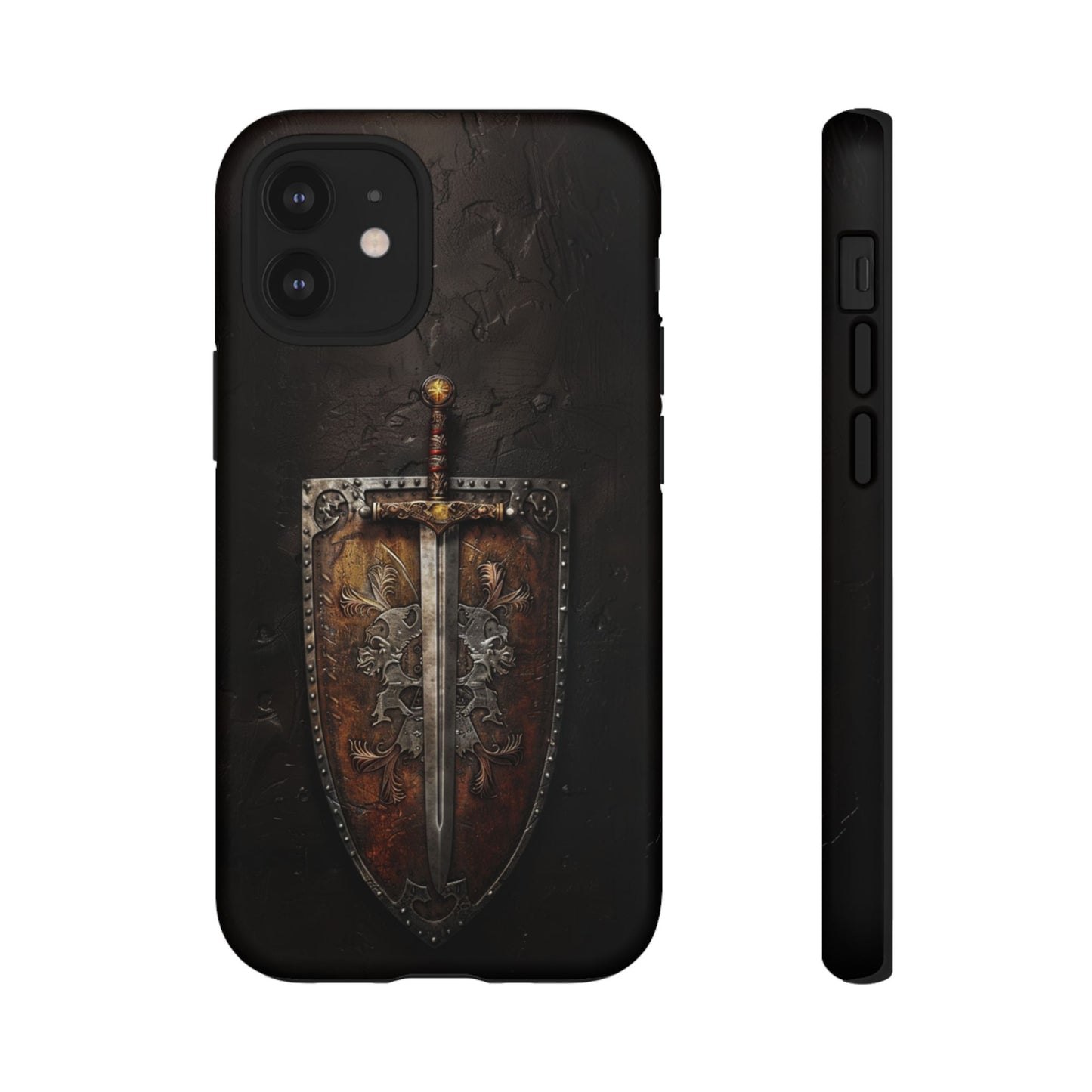 Medieval Sword and Shield Phone Case - For iPhone, Samsung Galaxy, and Google Pixel Devices