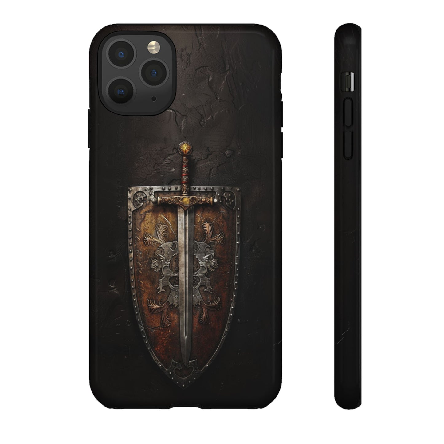 Medieval Sword and Shield Phone Case - For iPhone, Samsung Galaxy, and Google Pixel Devices