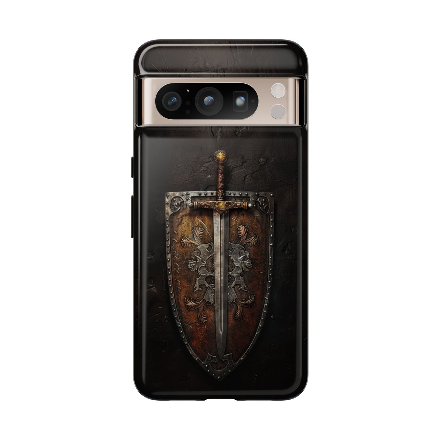 Medieval Sword and Shield Phone Case - For iPhone, Samsung Galaxy, and Google Pixel Devices