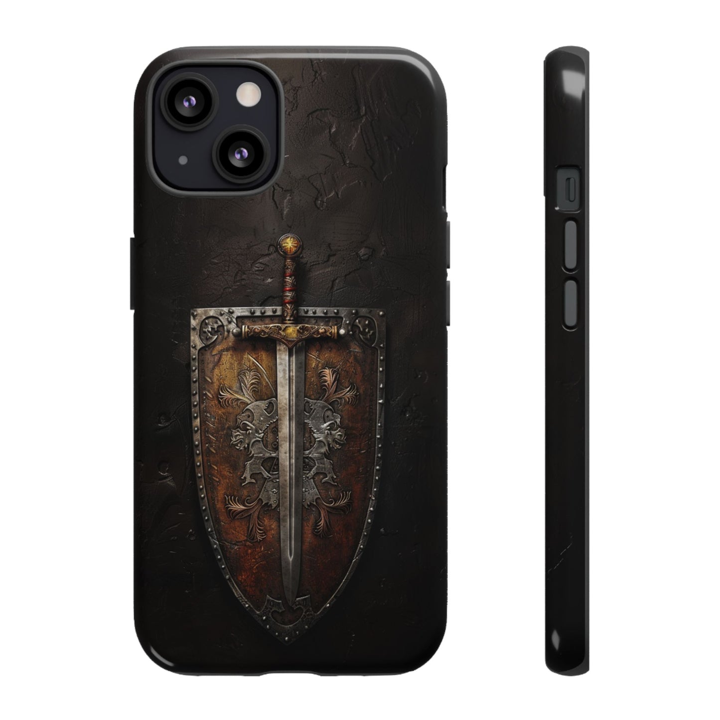 Medieval Sword and Shield Phone Case - For iPhone, Samsung Galaxy, and Google Pixel Devices