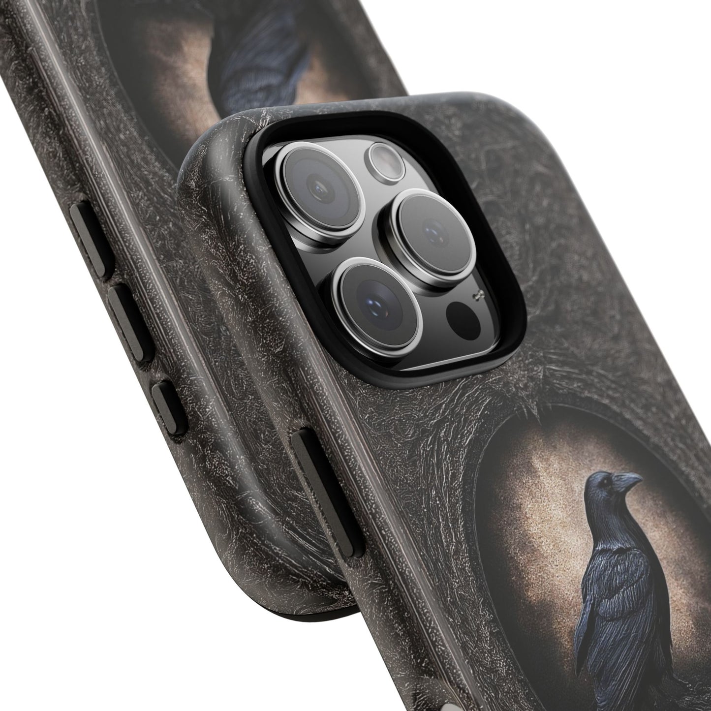 Gothic Raven Phone Case - Mysterious Dark Bird Design