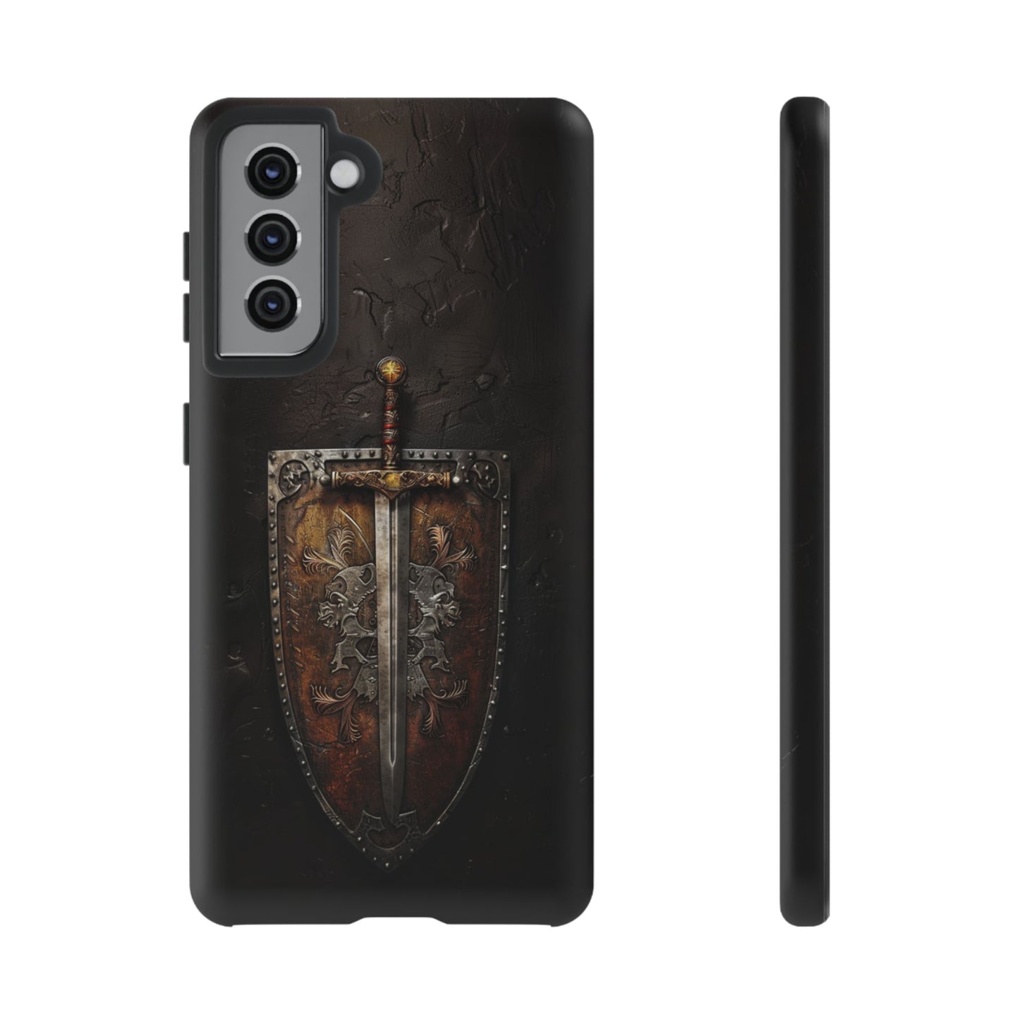 Medieval Sword and Shield Phone Case - For iPhone, Samsung Galaxy, and Google Pixel Devices