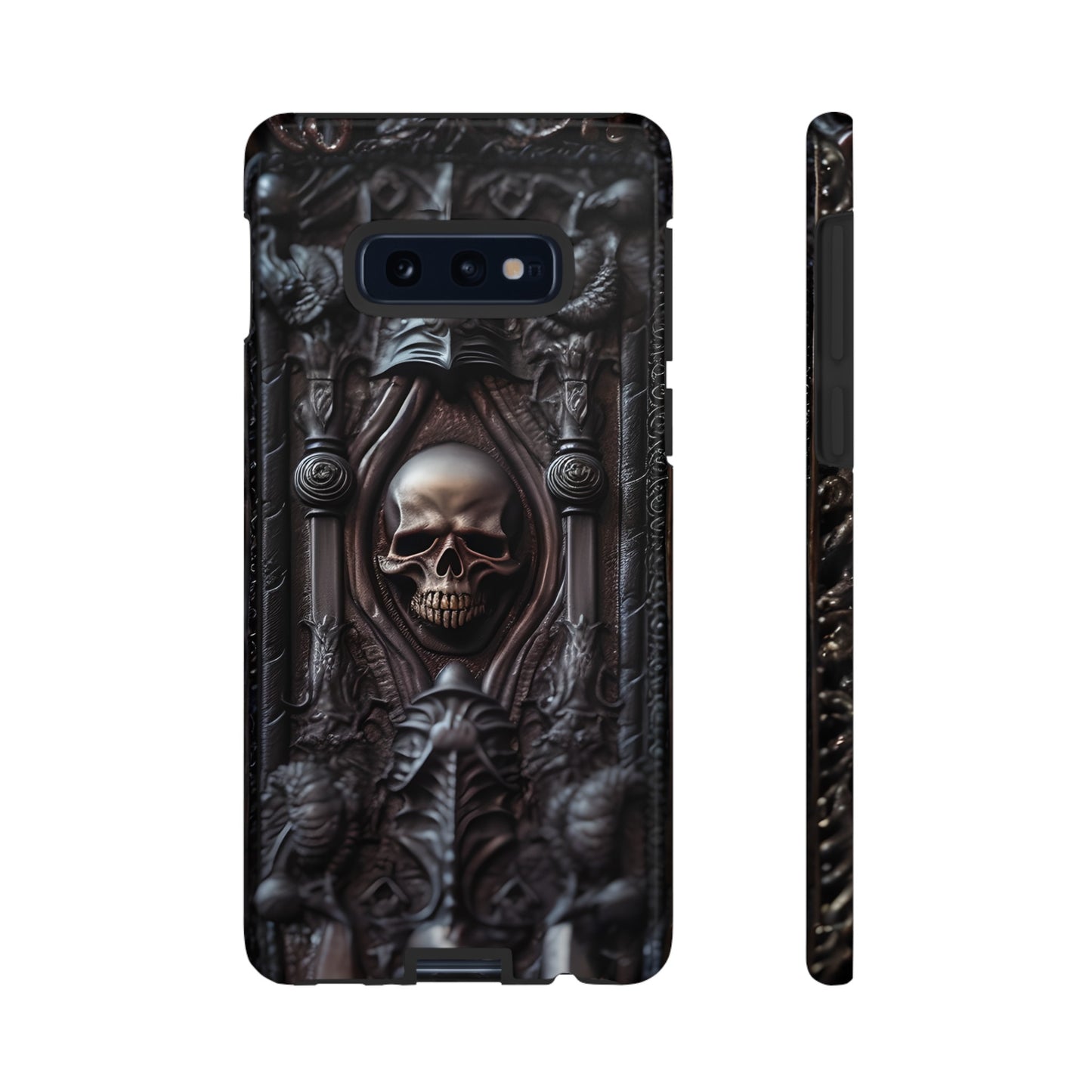 Dark Grimoire of Death Tough Phone Case – Gothic Skull Vampiric Design for iPhone, Samsung Galaxy, and Google Pixel Devices
