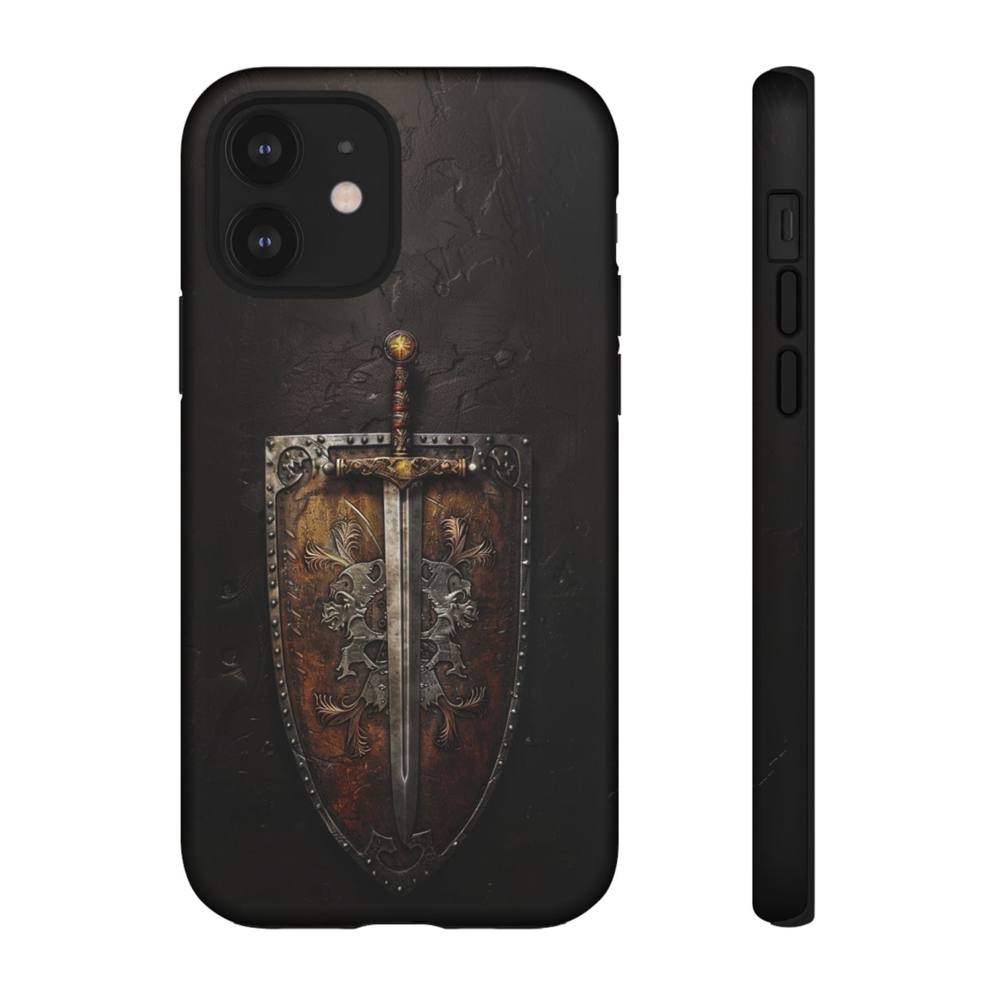 Medieval Sword and Shield Phone Case - For iPhone, Samsung Galaxy, and Google Pixel Devices