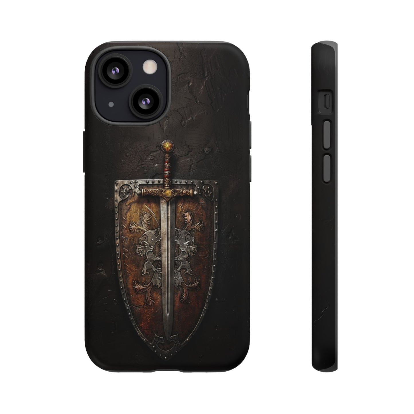 Medieval Sword and Shield Phone Case - For iPhone, Samsung Galaxy, and Google Pixel Devices