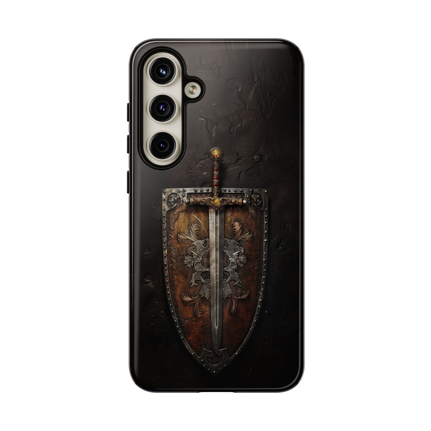 Medieval Sword and Shield Phone Case - For iPhone, Samsung Galaxy, and Google Pixel Devices