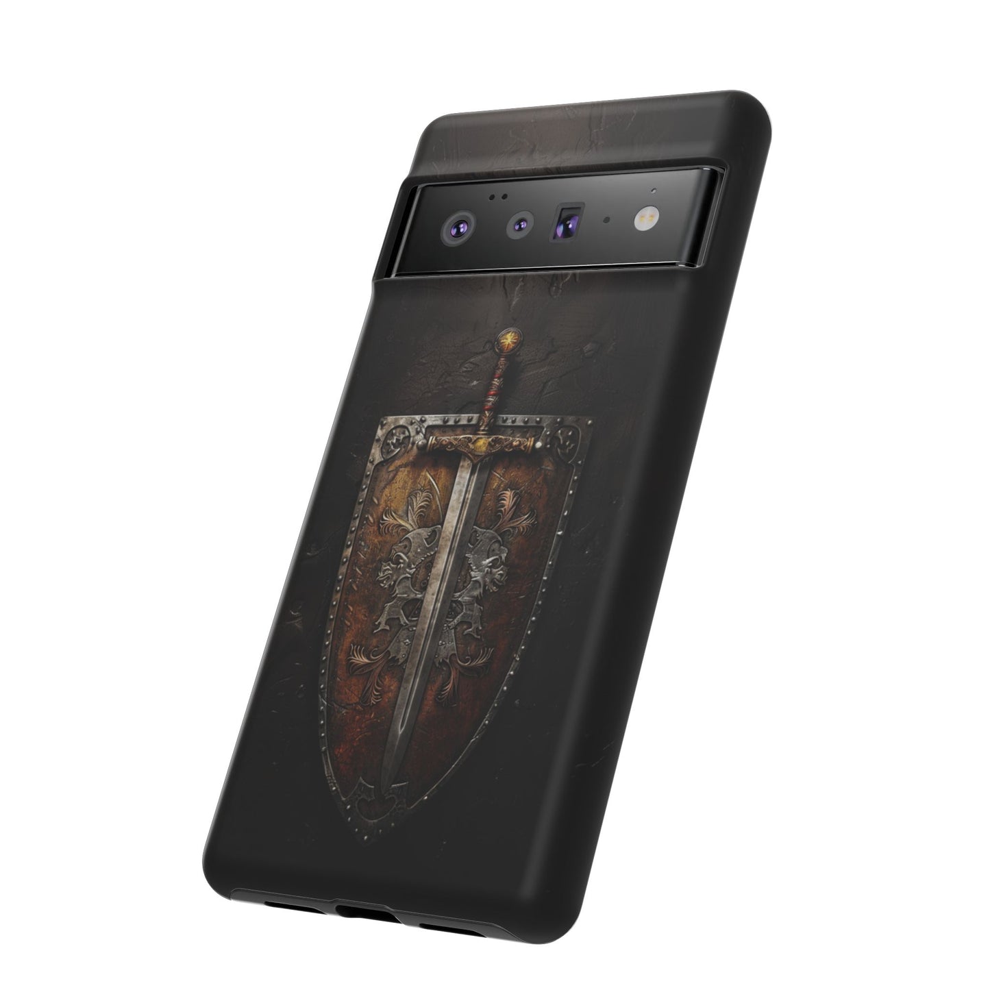 Medieval Sword and Shield Phone Case - For iPhone, Samsung Galaxy, and Google Pixel Devices