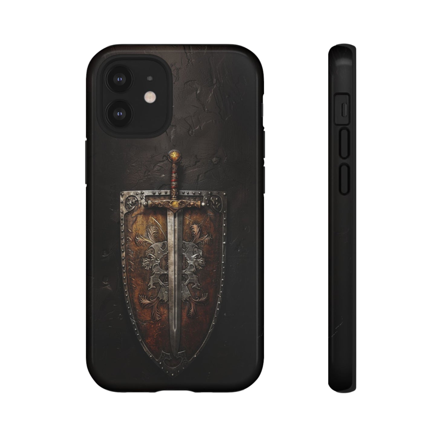 Medieval Sword and Shield Phone Case - For iPhone, Samsung Galaxy, and Google Pixel Devices