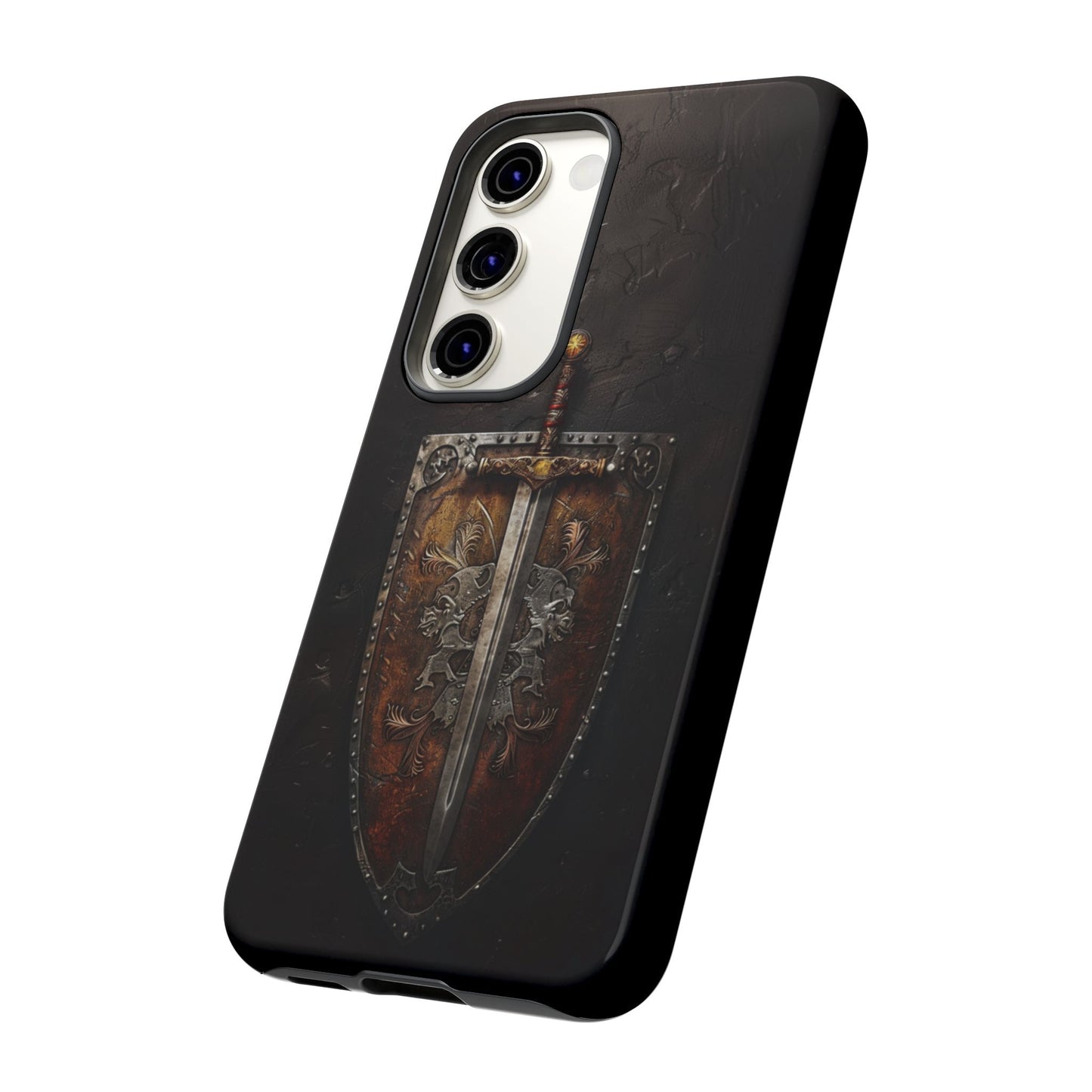 Medieval Sword and Shield Phone Case - For iPhone, Samsung Galaxy, and Google Pixel Devices
