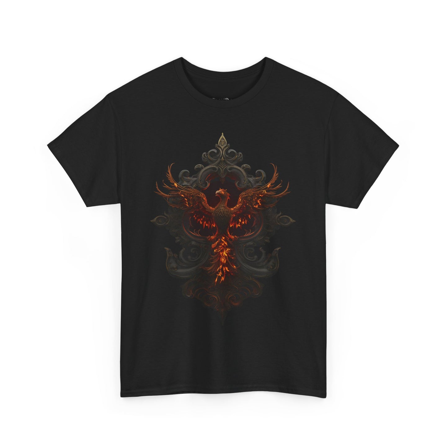 Fiery Phoenix T-Shirt - Gothic Firebird Design Shirt for Fantasy Lovers, Casual T-Shirt for Gamers, Unique Gift, Streetwear, Cool Style