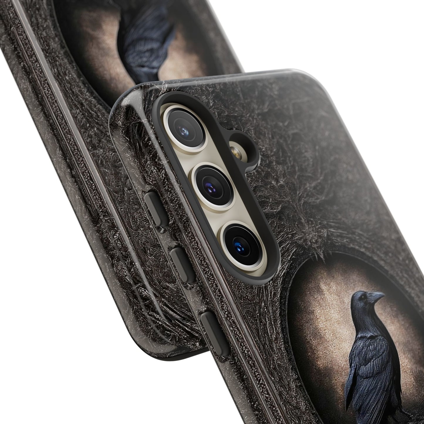 Gothic Raven Phone Case - Mysterious Dark Bird Design