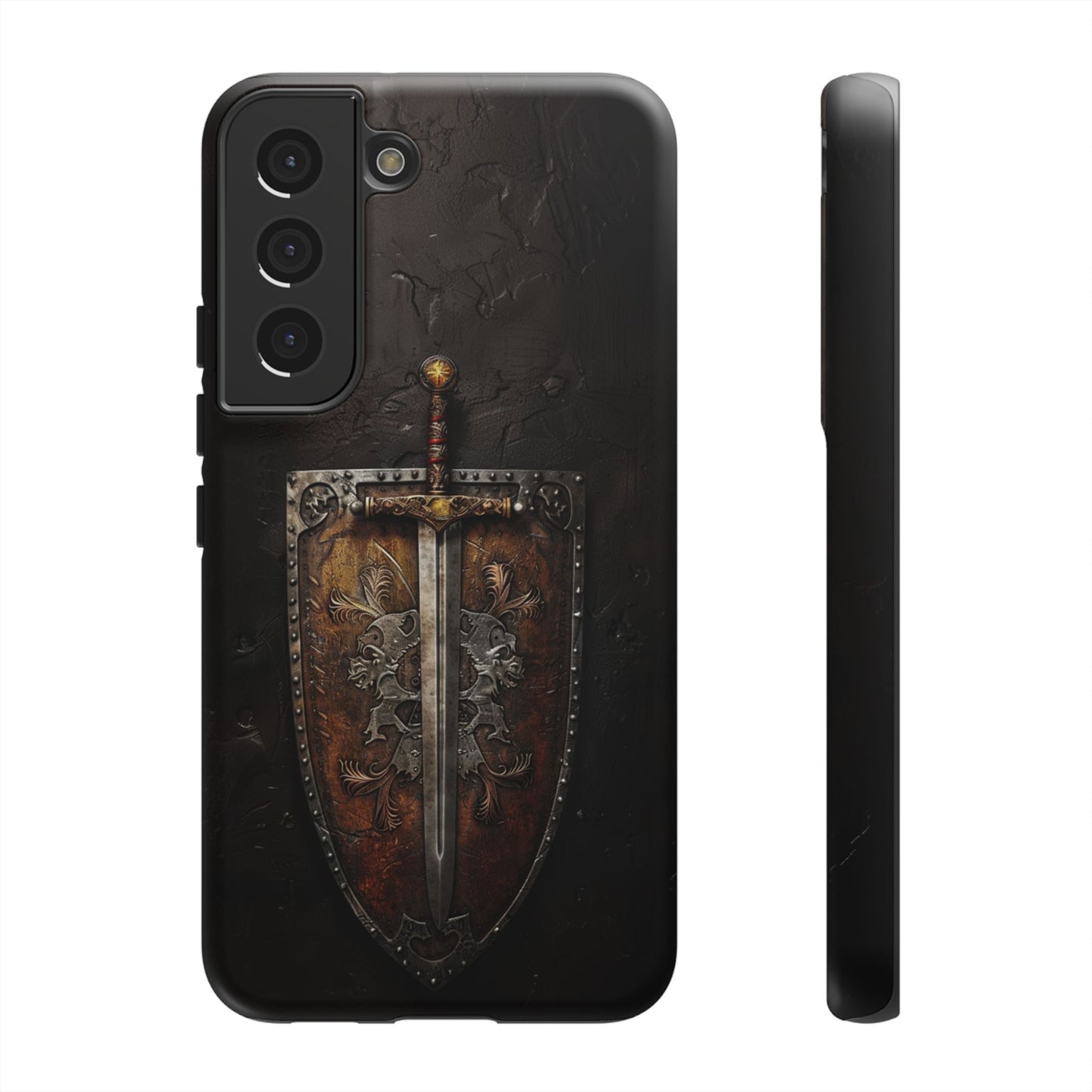 Medieval Sword and Shield Phone Case - For iPhone, Samsung Galaxy, and Google Pixel Devices