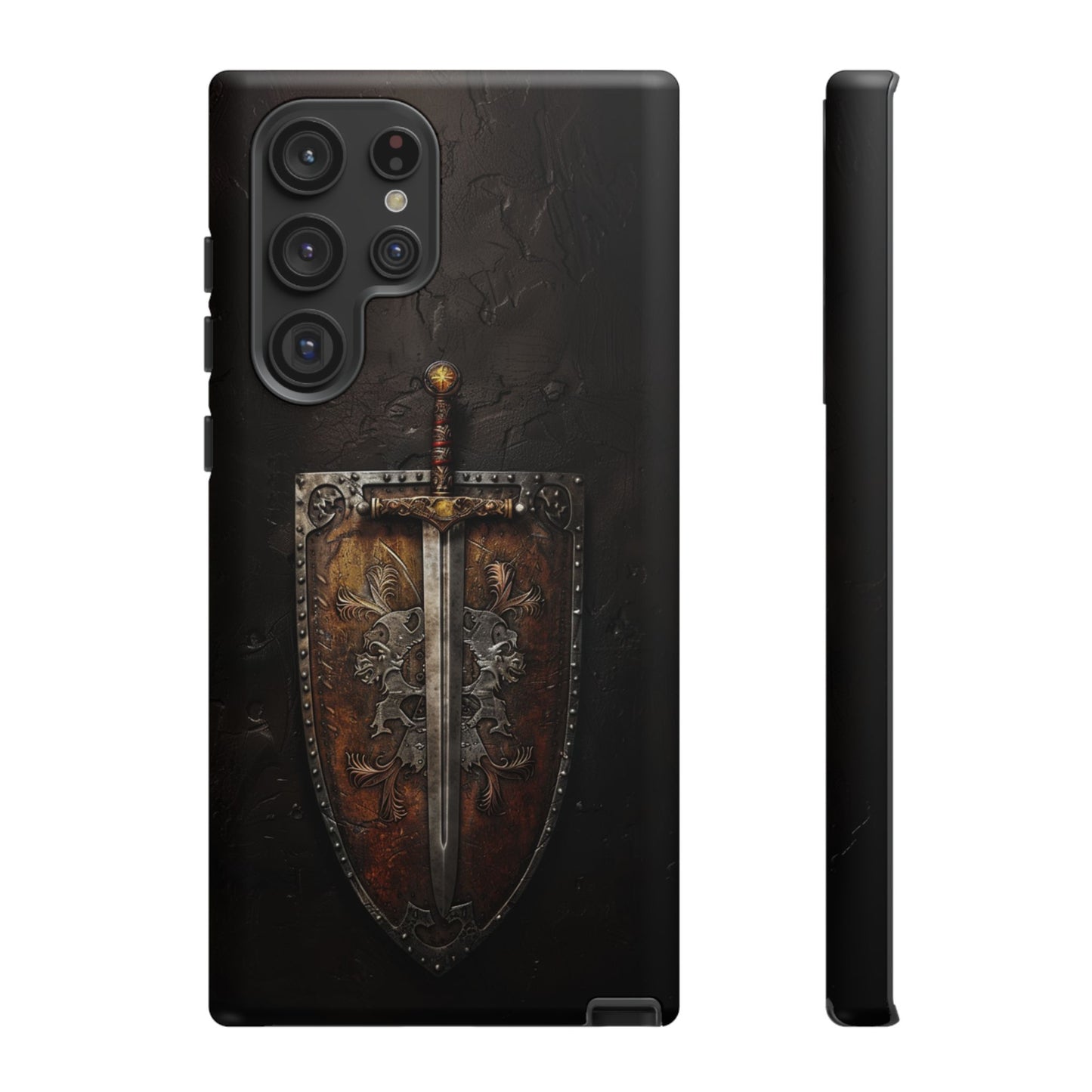 Medieval Sword and Shield Phone Case - For iPhone, Samsung Galaxy, and Google Pixel Devices