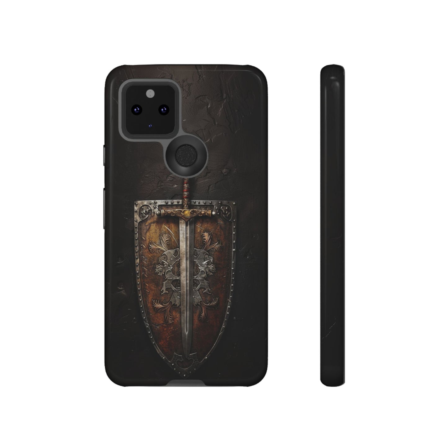 Medieval Sword and Shield Phone Case - For iPhone, Samsung Galaxy, and Google Pixel Devices