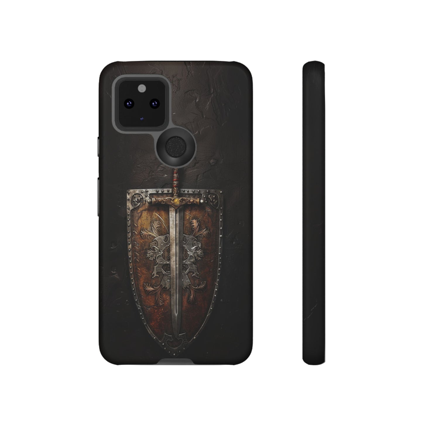 Medieval Sword and Shield Phone Case - For iPhone, Samsung Galaxy, and Google Pixel Devices