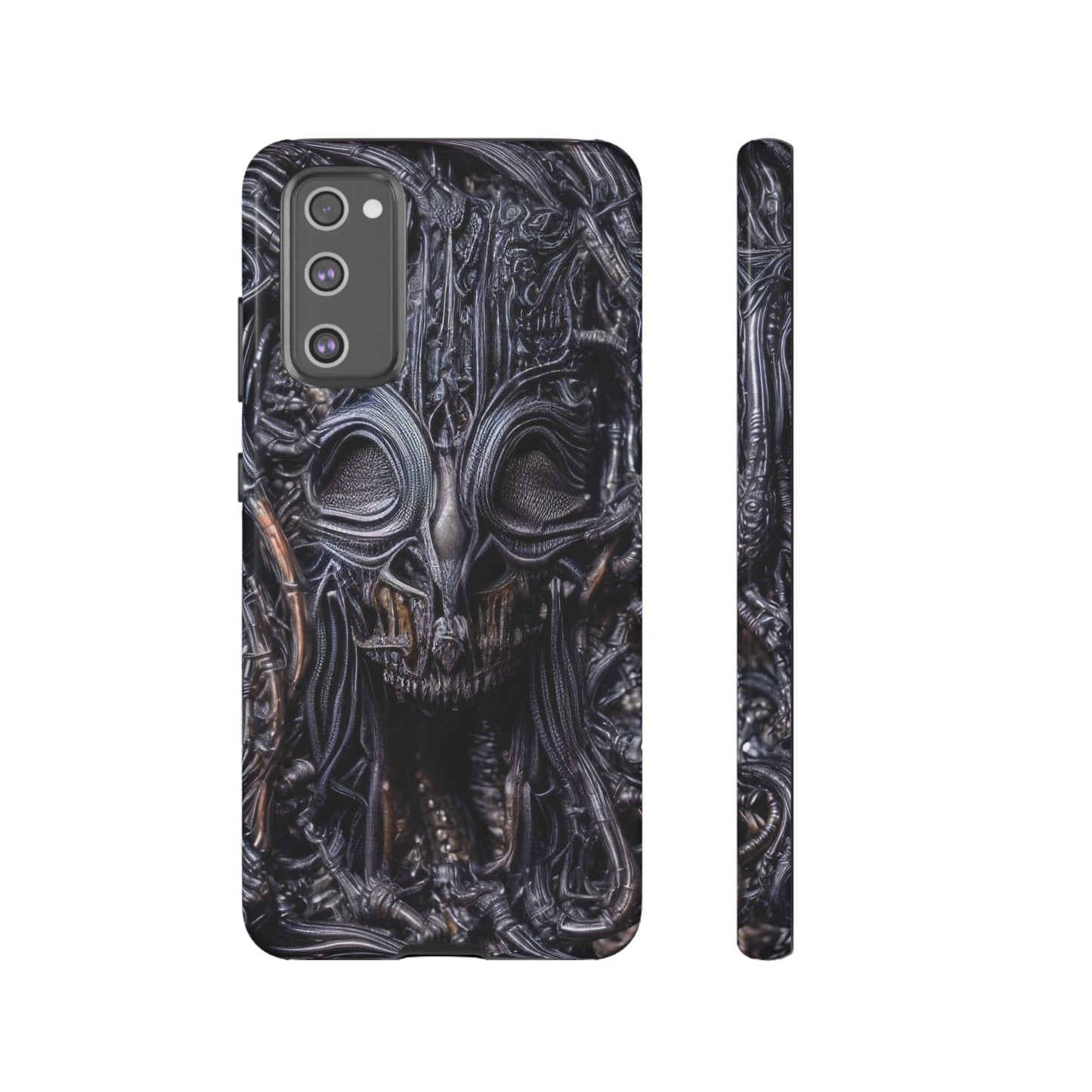 Biomechanical Horror 2 Phone Case – Futuristic Alien Horror Design for iPhone, Samsung Galaxy, and Google Pixel Devices