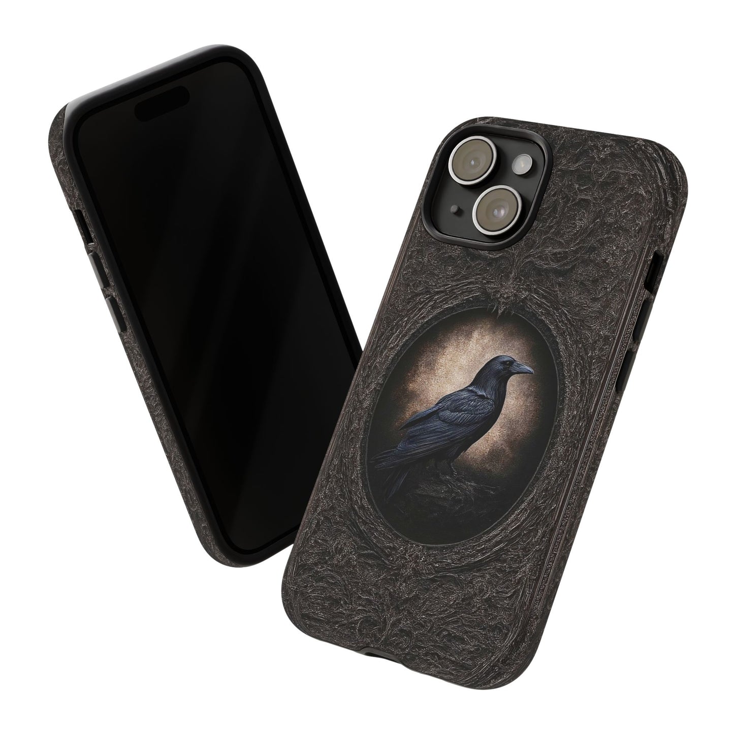 Gothic Raven Phone Case - Mysterious Dark Bird Design