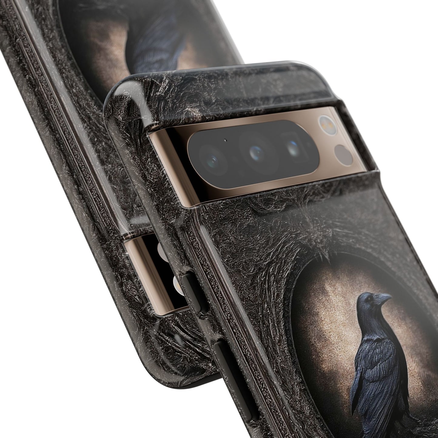 Gothic Raven Phone Case - Mysterious Dark Bird Design