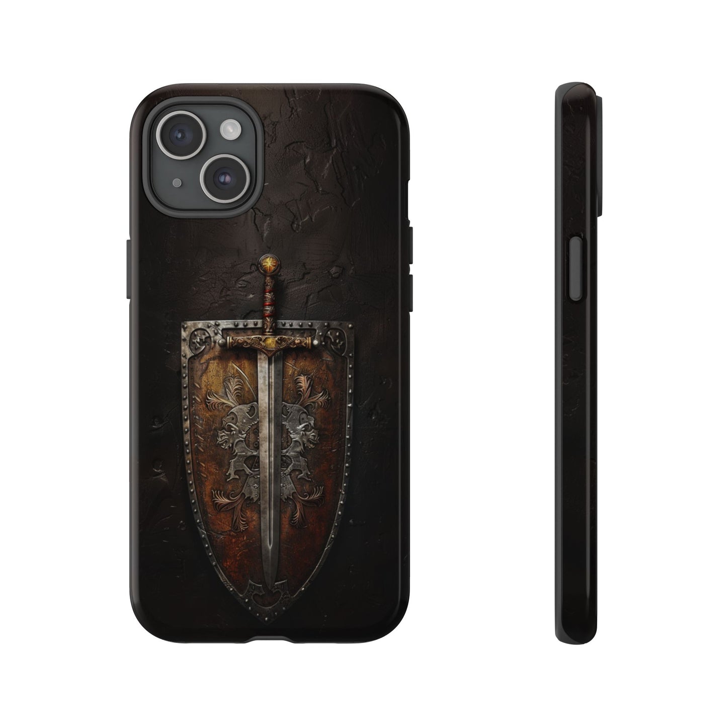 Medieval Sword and Shield Phone Case - For iPhone, Samsung Galaxy, and Google Pixel Devices