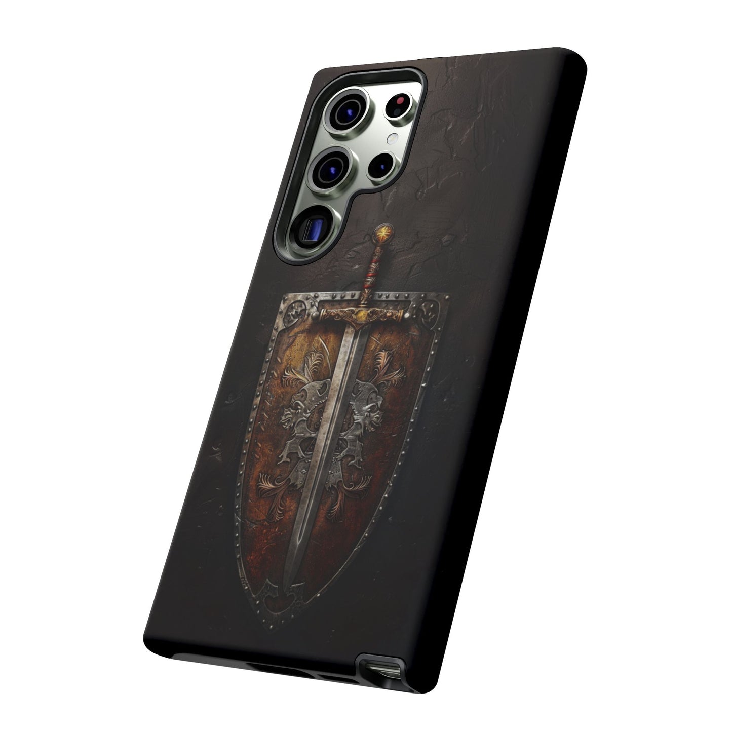 Medieval Sword and Shield Phone Case - For iPhone, Samsung Galaxy, and Google Pixel Devices