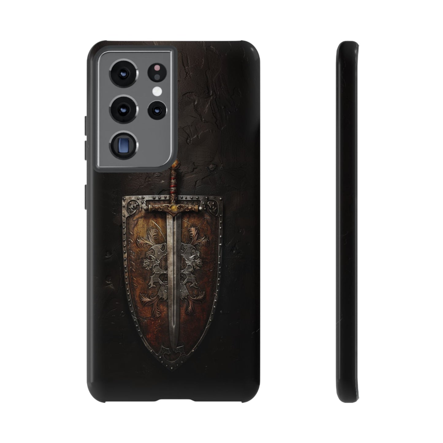 Medieval Sword and Shield Phone Case - For iPhone, Samsung Galaxy, and Google Pixel Devices