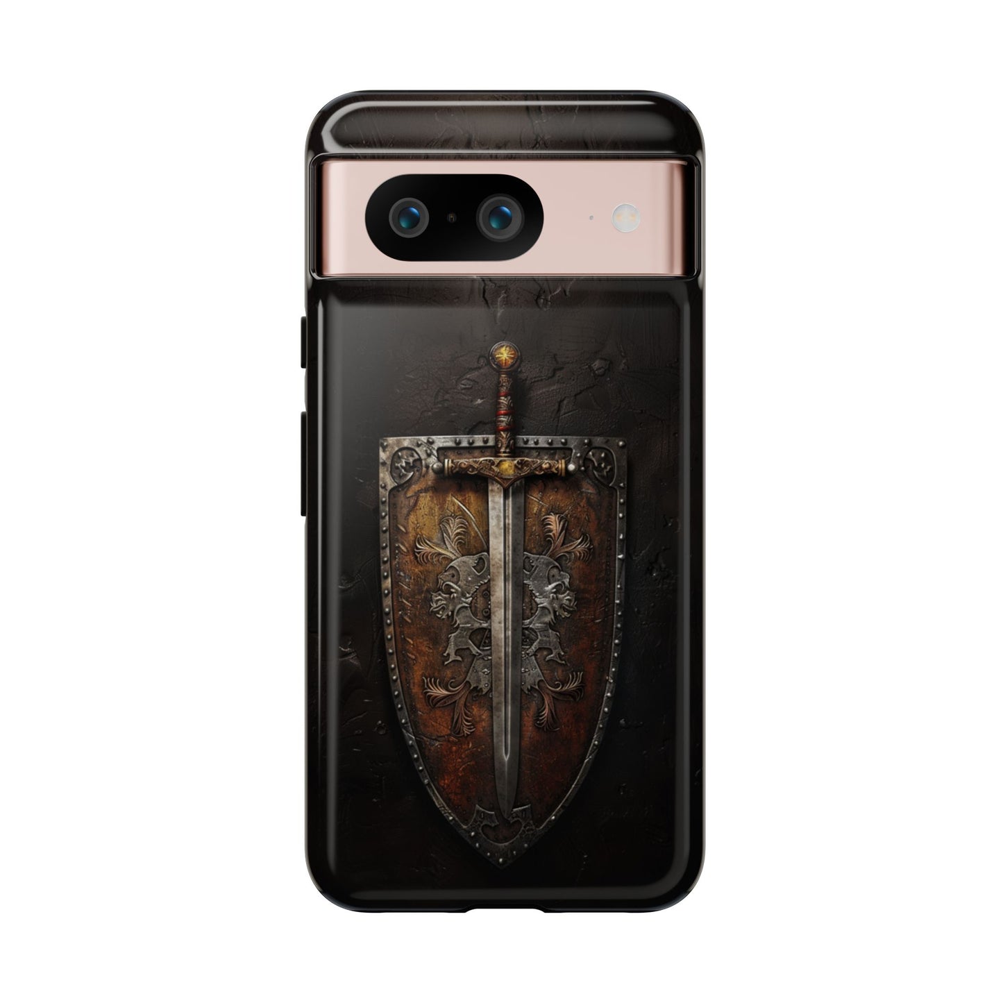 Medieval Sword and Shield Phone Case - For iPhone, Samsung Galaxy, and Google Pixel Devices