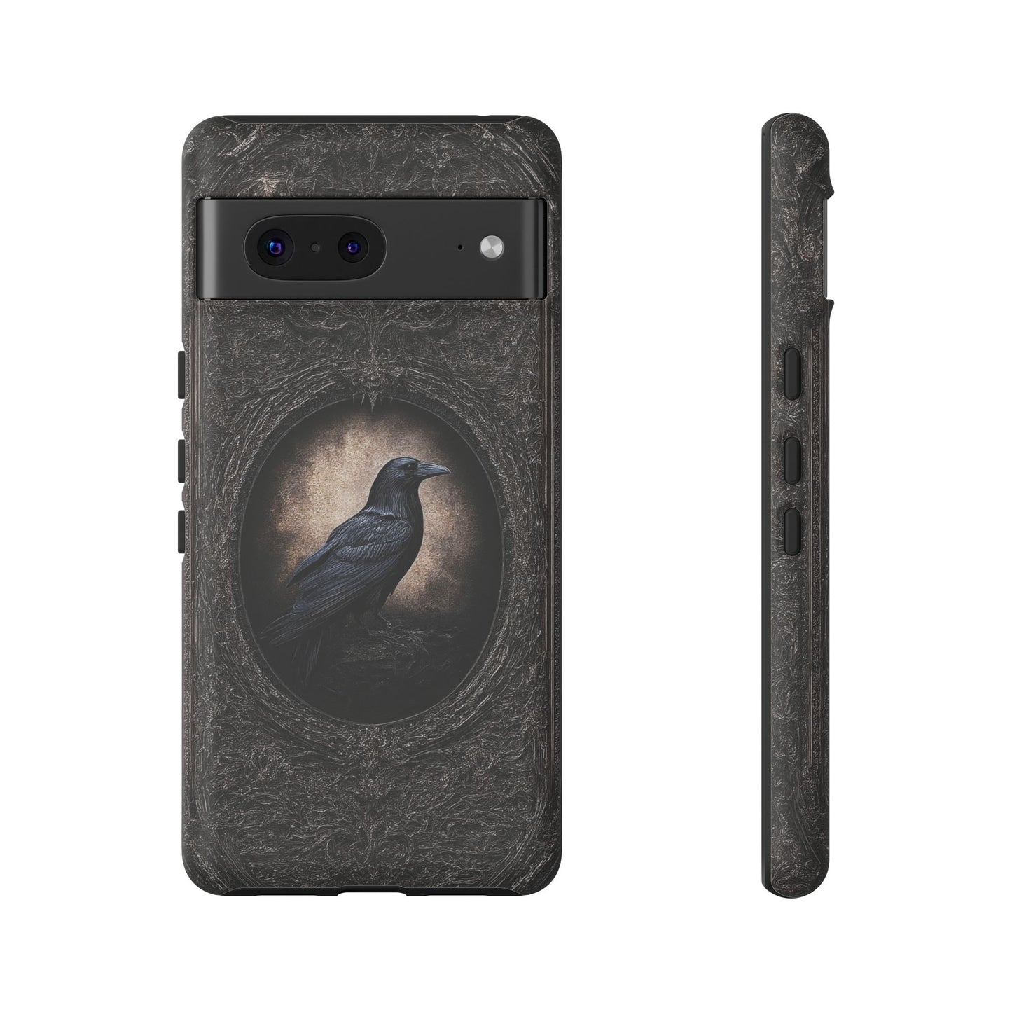 Gothic Raven Phone Case - Mysterious Dark Bird Design