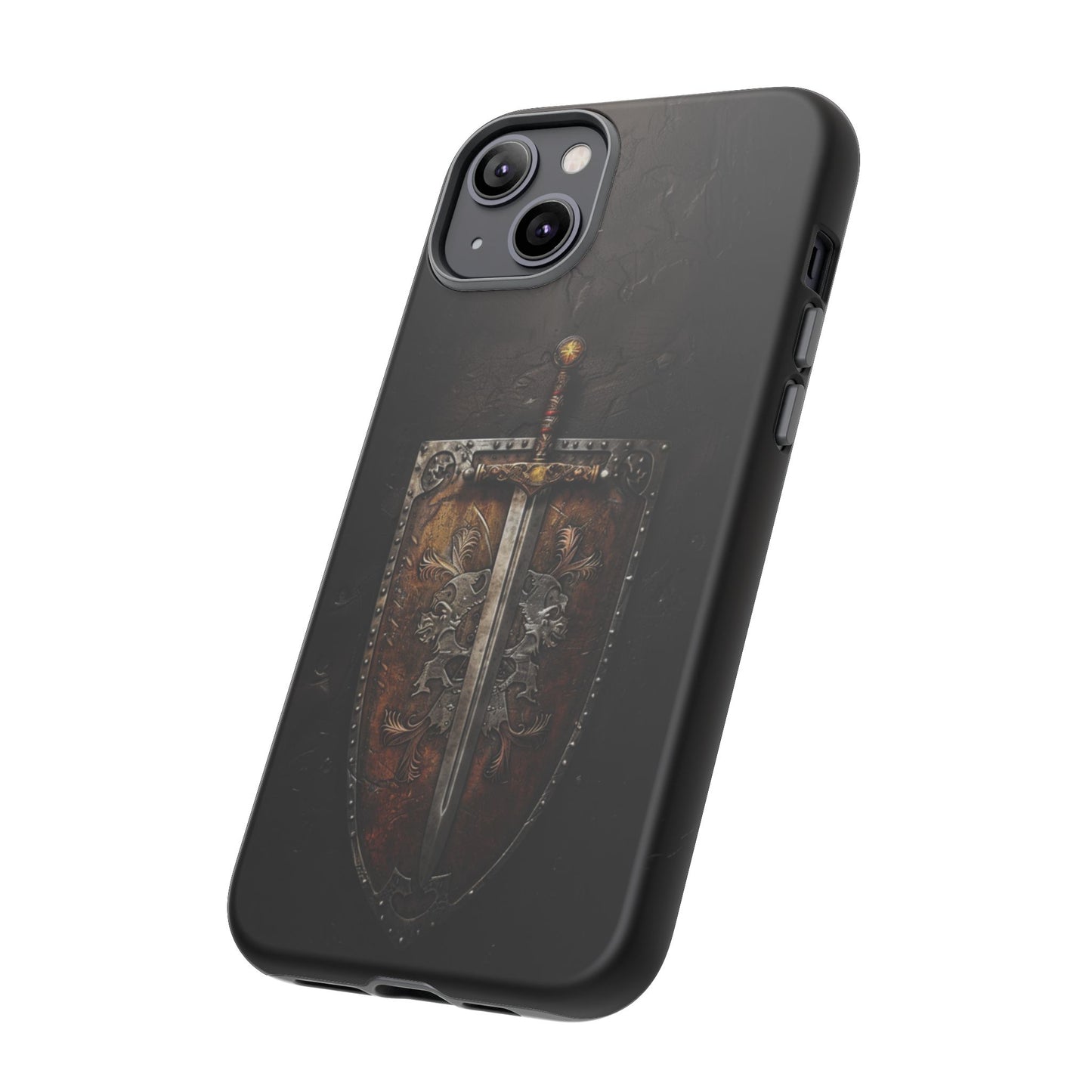 Medieval Sword and Shield Phone Case - For iPhone, Samsung Galaxy, and Google Pixel Devices