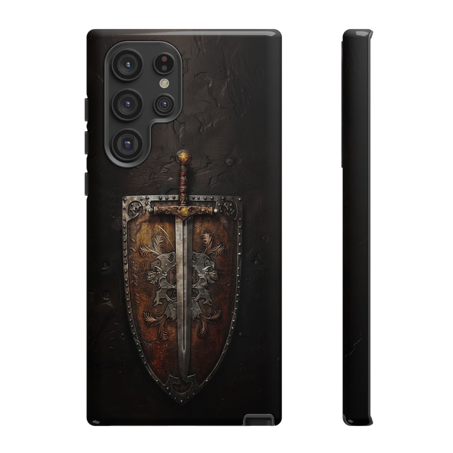 Medieval Sword and Shield Phone Case - For iPhone, Samsung Galaxy, and Google Pixel Devices