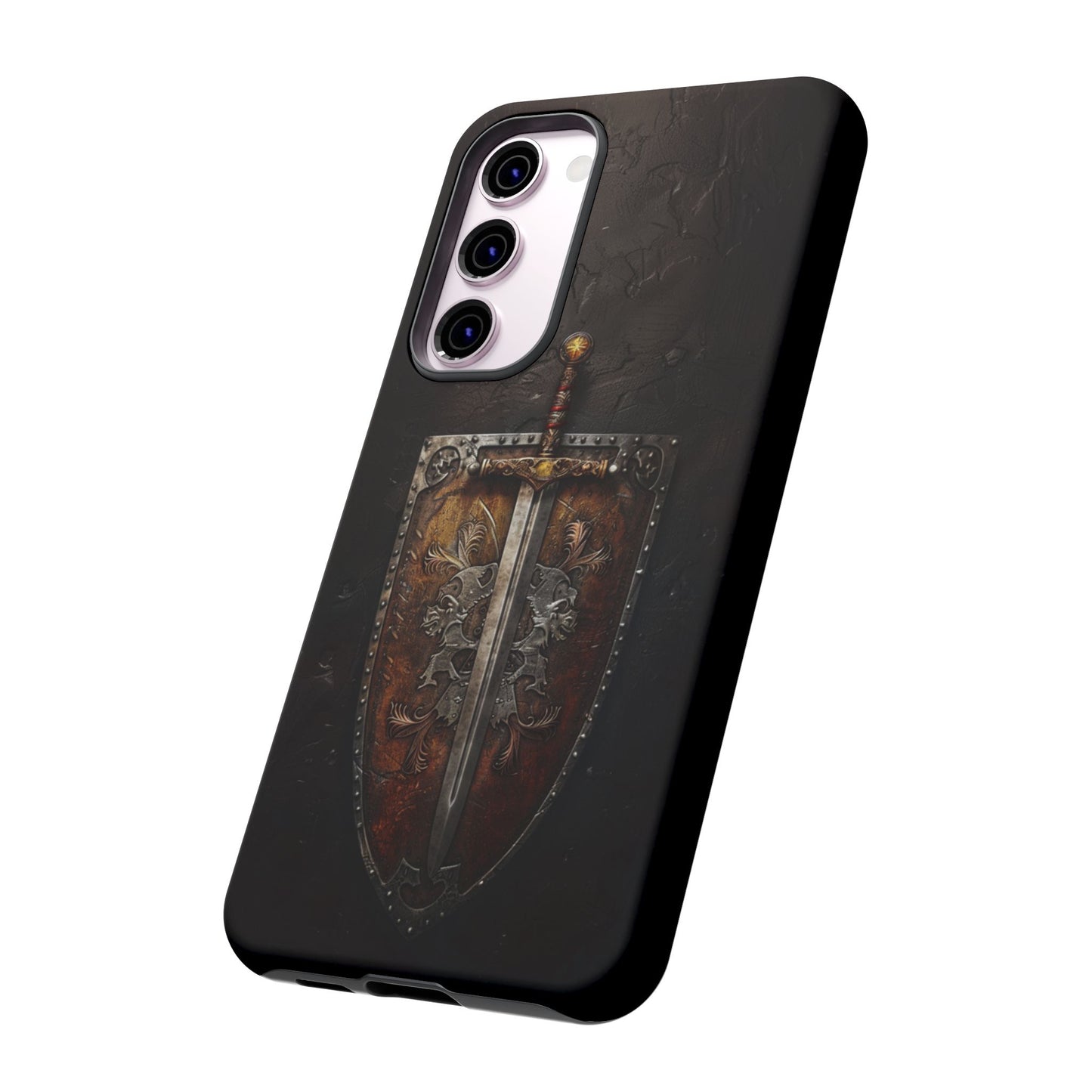 Medieval Sword and Shield Phone Case - For iPhone, Samsung Galaxy, and Google Pixel Devices