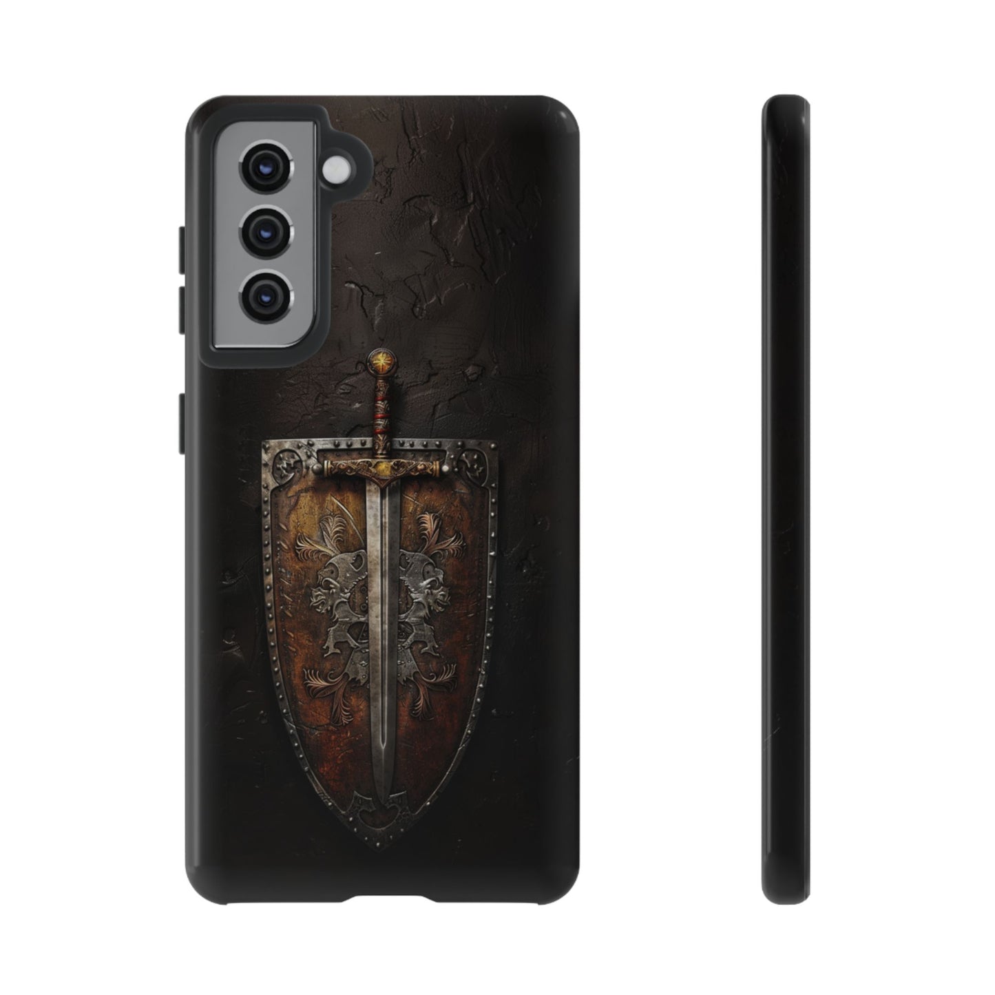 Medieval Sword and Shield Phone Case - For iPhone, Samsung Galaxy, and Google Pixel Devices