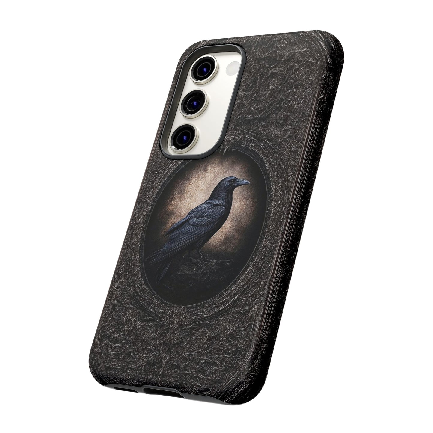 Gothic Raven Phone Case - Mysterious Dark Bird Design