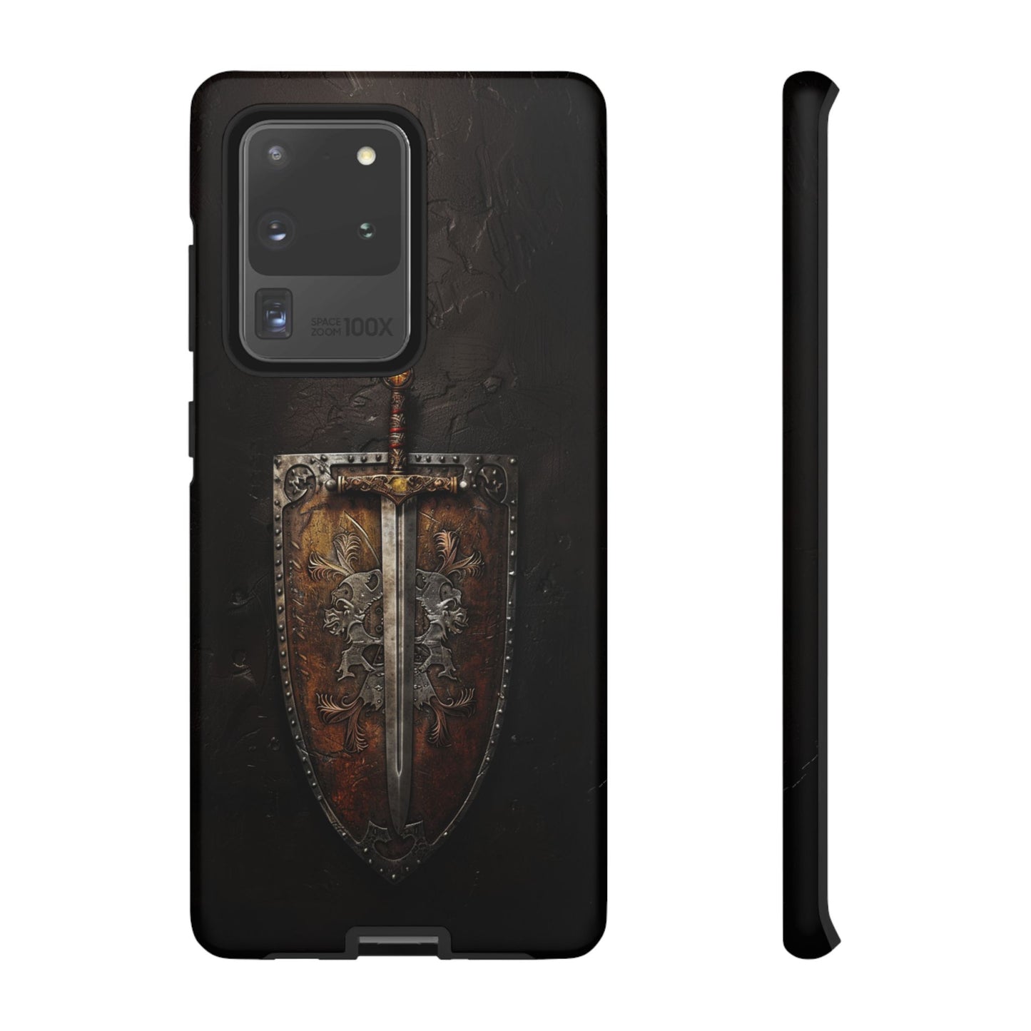 Medieval Sword and Shield Phone Case - For iPhone, Samsung Galaxy, and Google Pixel Devices