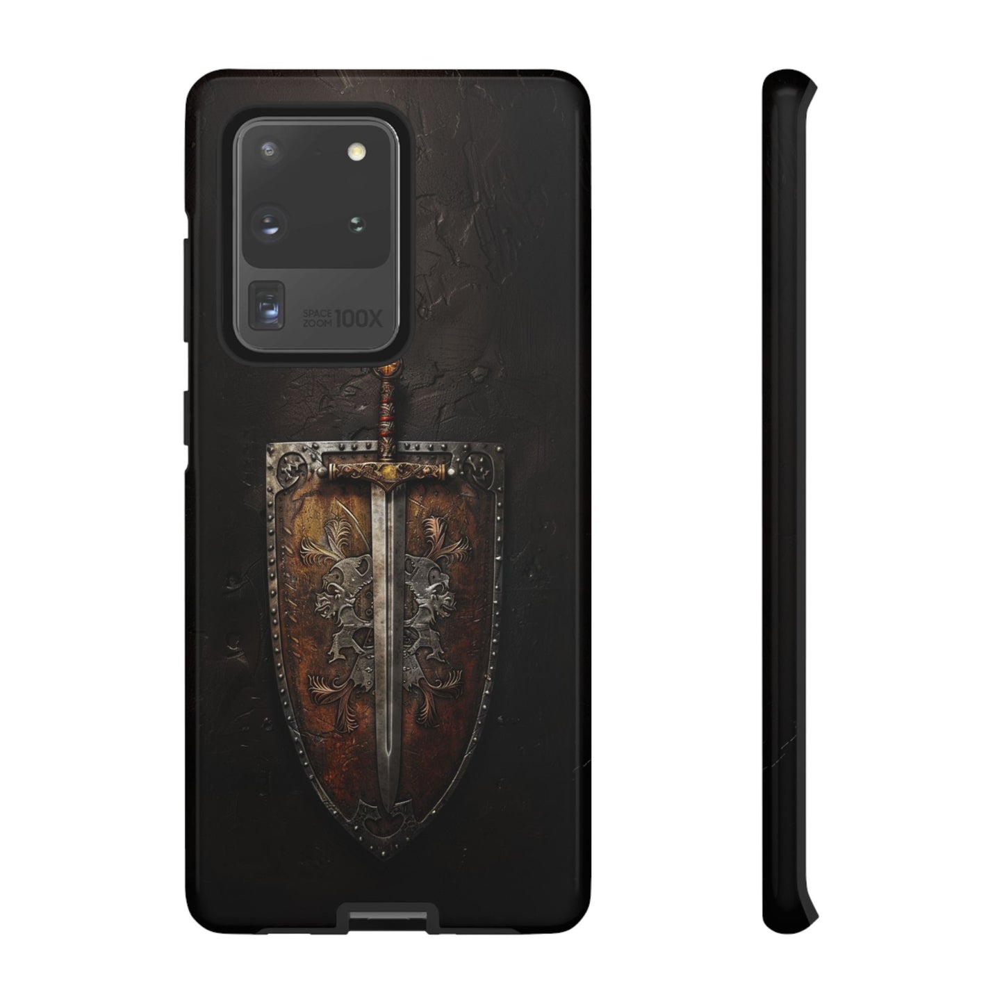 Medieval Sword and Shield Phone Case - For iPhone, Samsung Galaxy, and Google Pixel Devices