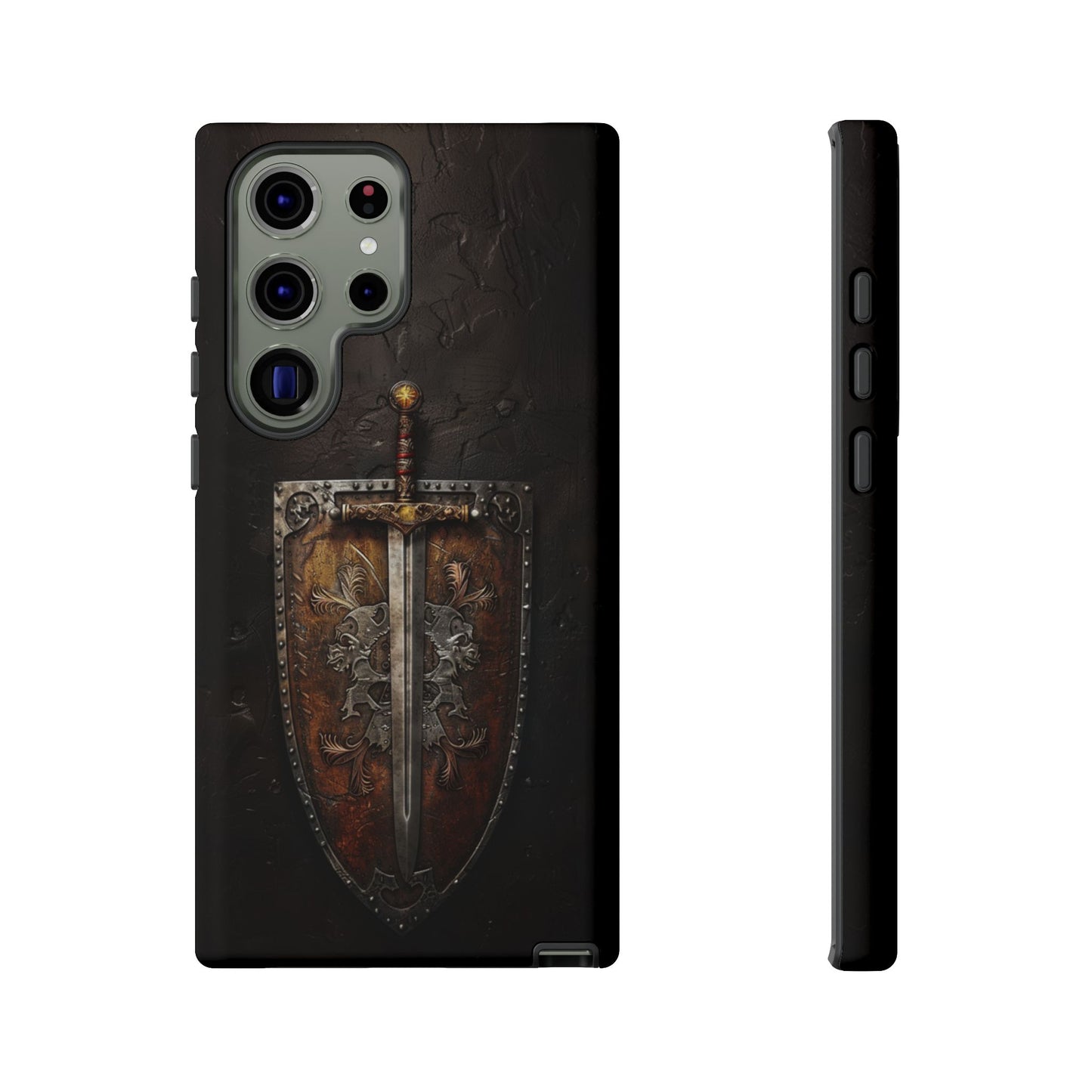 Medieval Sword and Shield Phone Case - For iPhone, Samsung Galaxy, and Google Pixel Devices