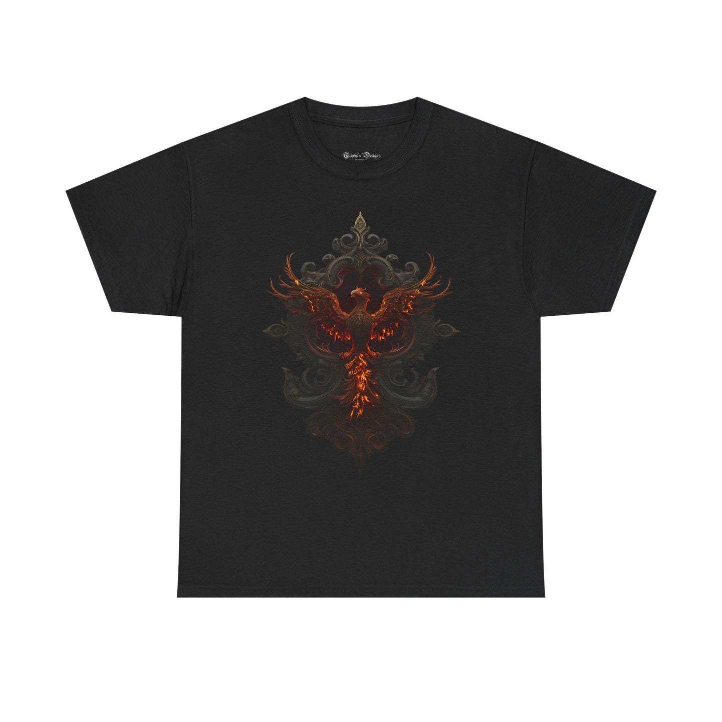 Fiery Phoenix T-Shirt - Gothic Firebird Design Shirt for Fantasy Lovers, Casual T-Shirt for Gamers, Unique Gift, Streetwear, Cool Style