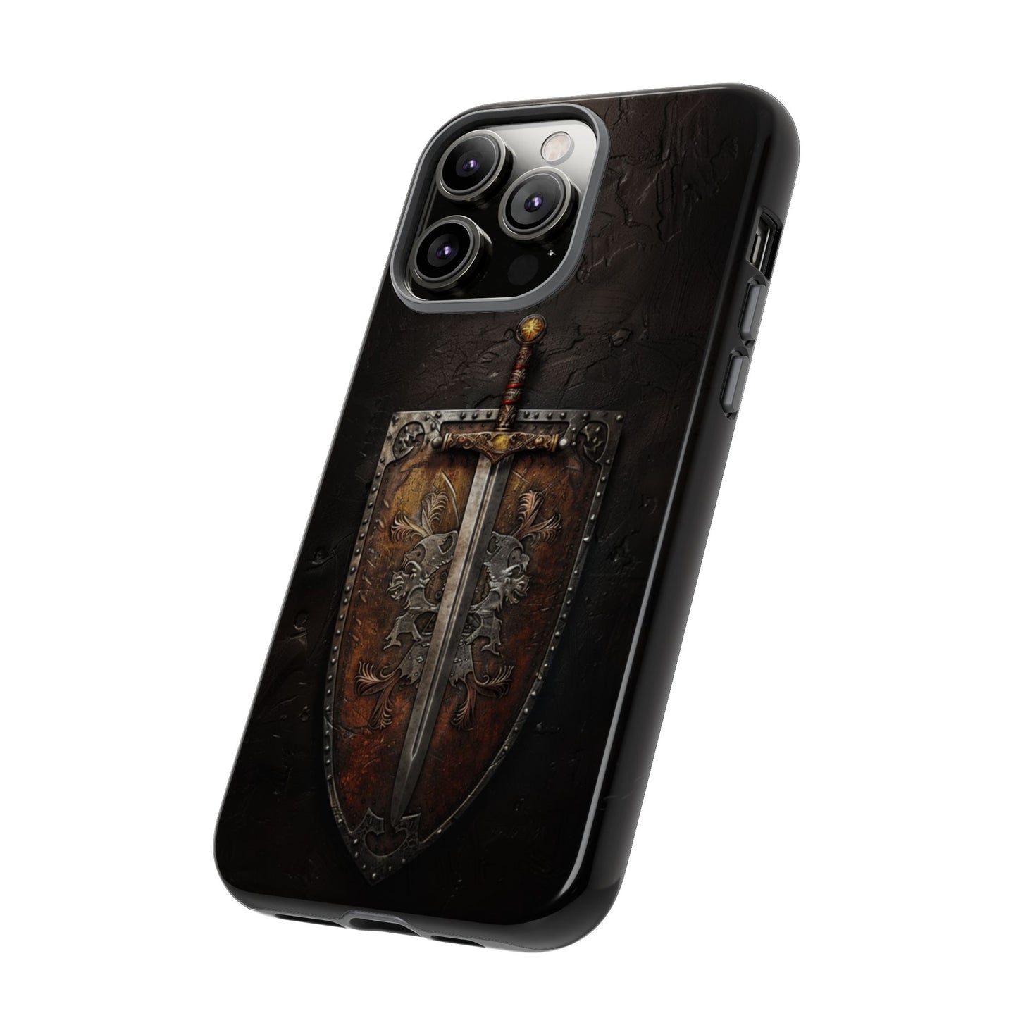 Medieval Sword and Shield Phone Case - For iPhone, Samsung Galaxy, and Google Pixel Devices