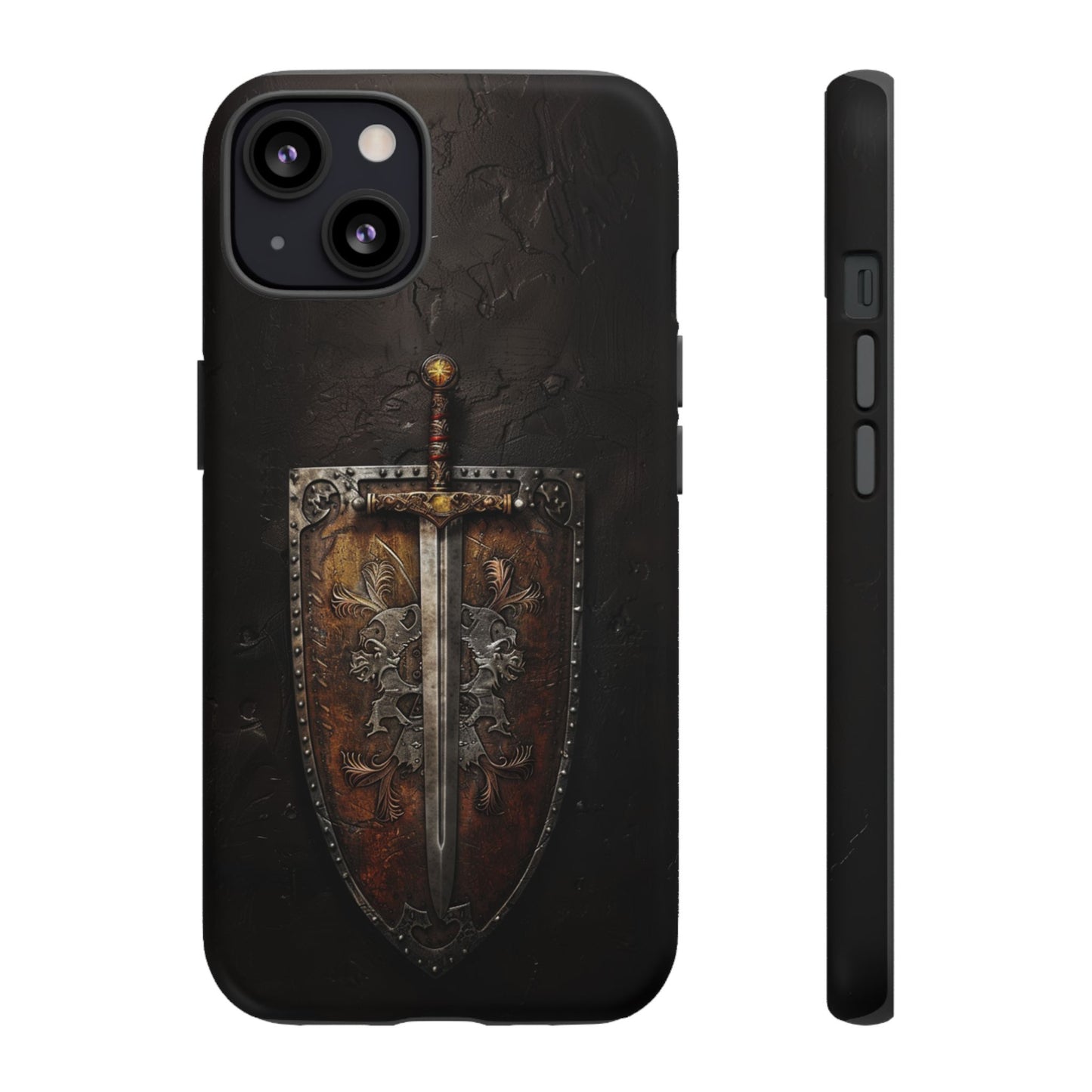 Medieval Sword and Shield Phone Case - For iPhone, Samsung Galaxy, and Google Pixel Devices