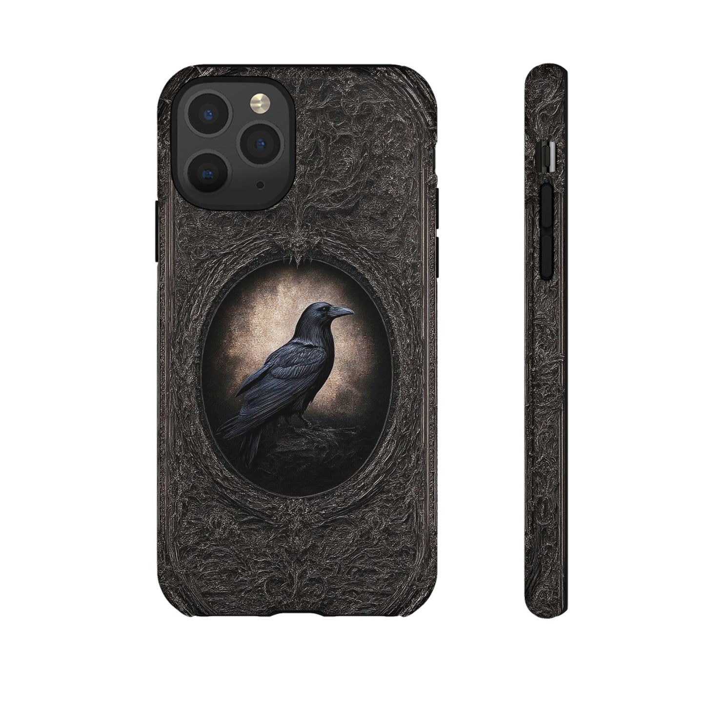 Gothic Raven Phone Case - Mysterious Dark Bird Design