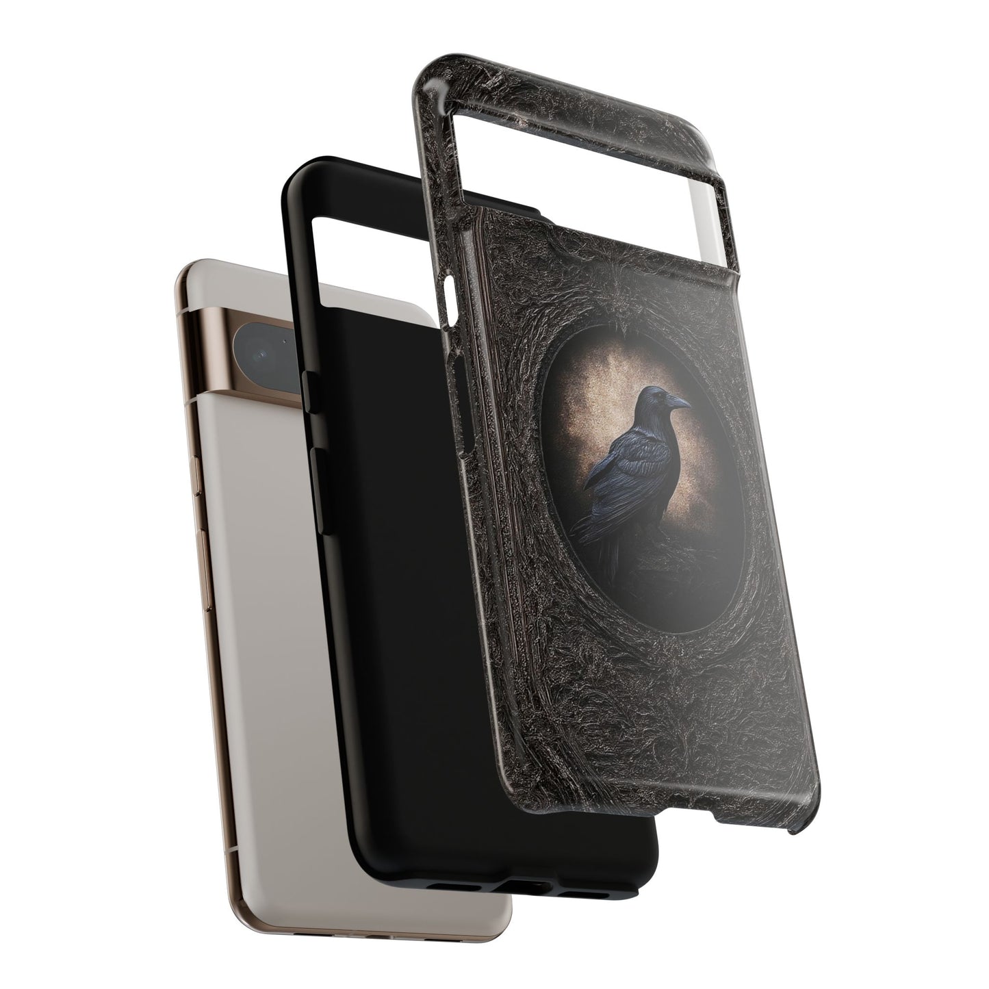 Gothic Raven Phone Case - Mysterious Dark Bird Design